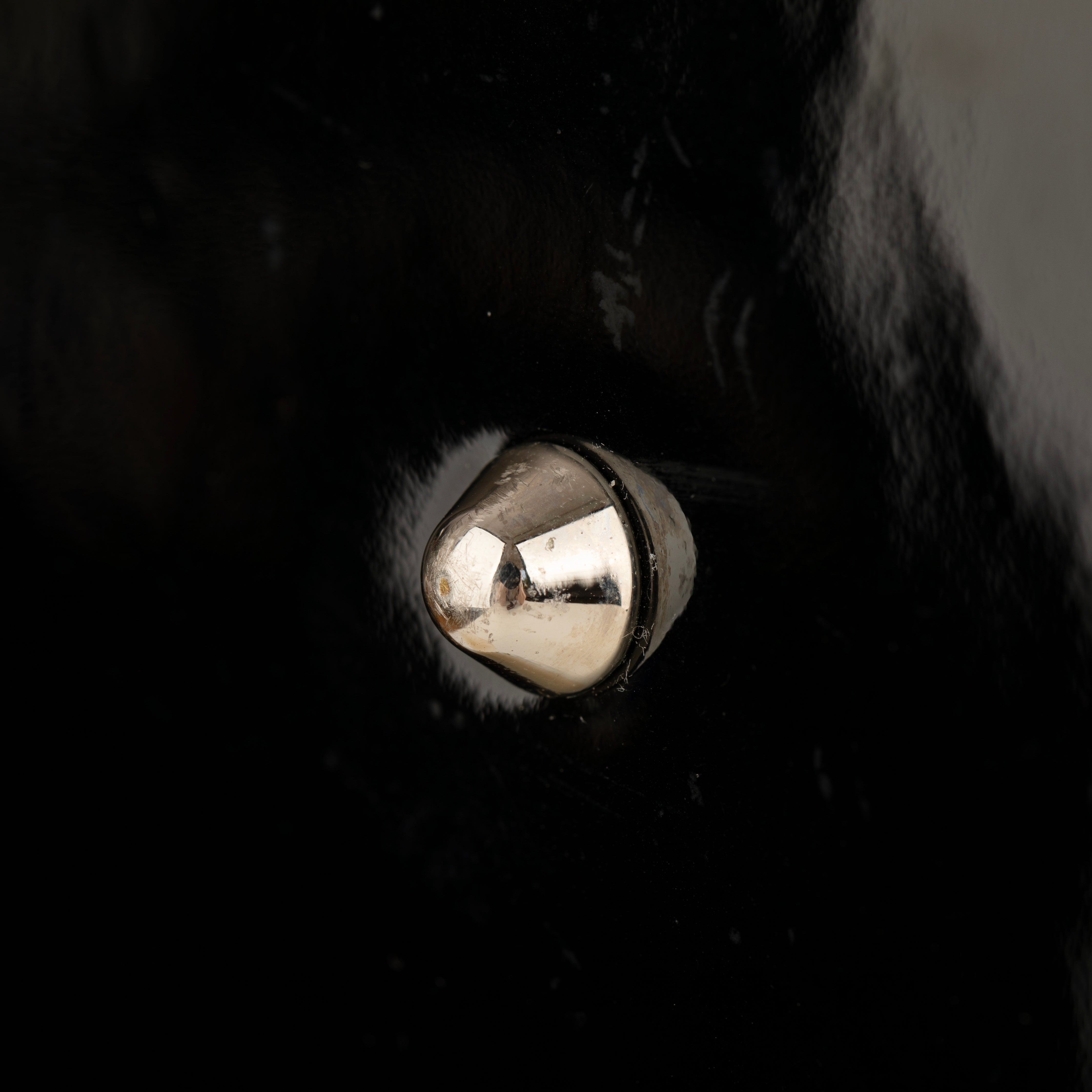 Christian Dior Large Quilted Lady Dior Handbag Black Patent Leather Silver Tone Hardware