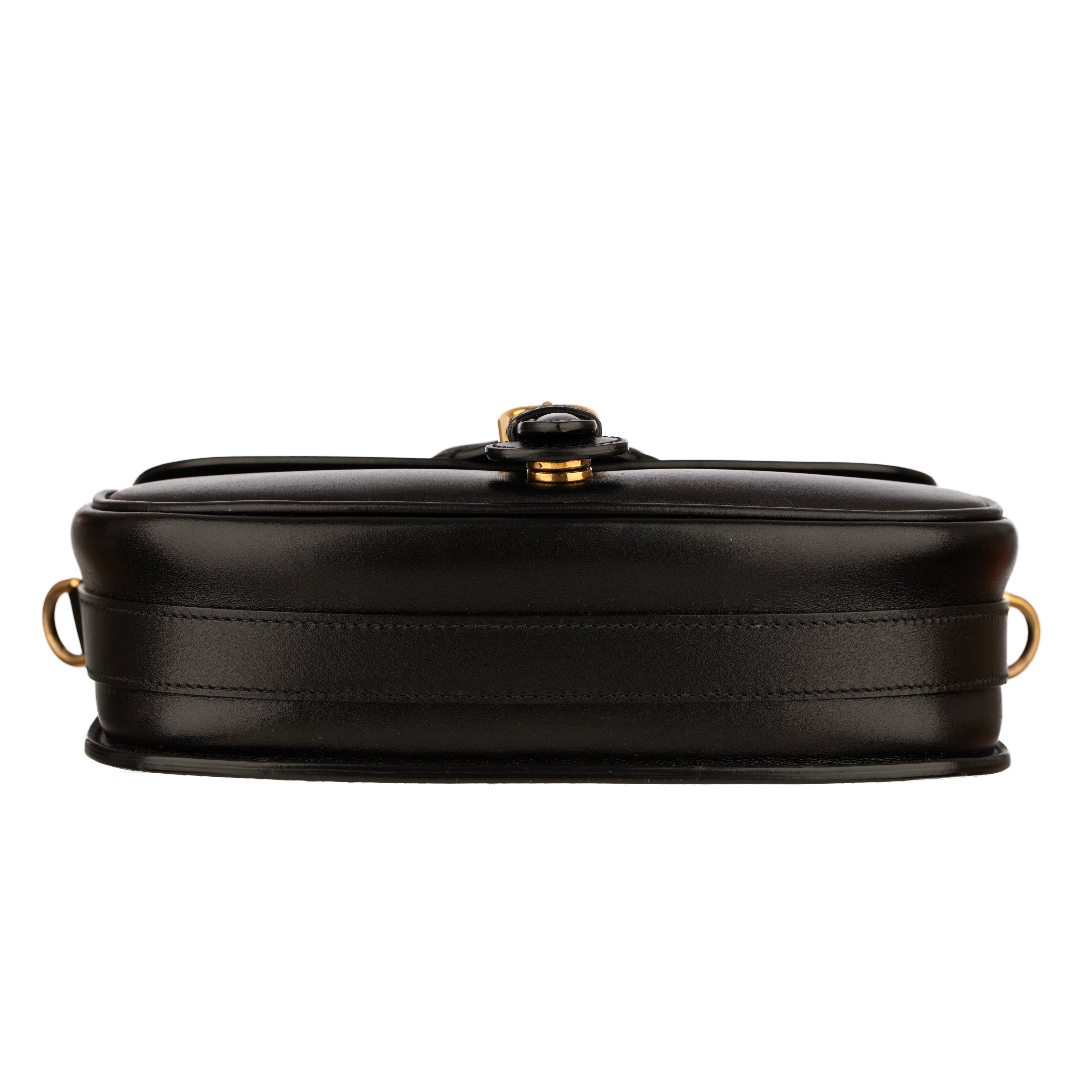 Christian Dior Medium Bobby Bag Black Leather Gold Tone Hardware