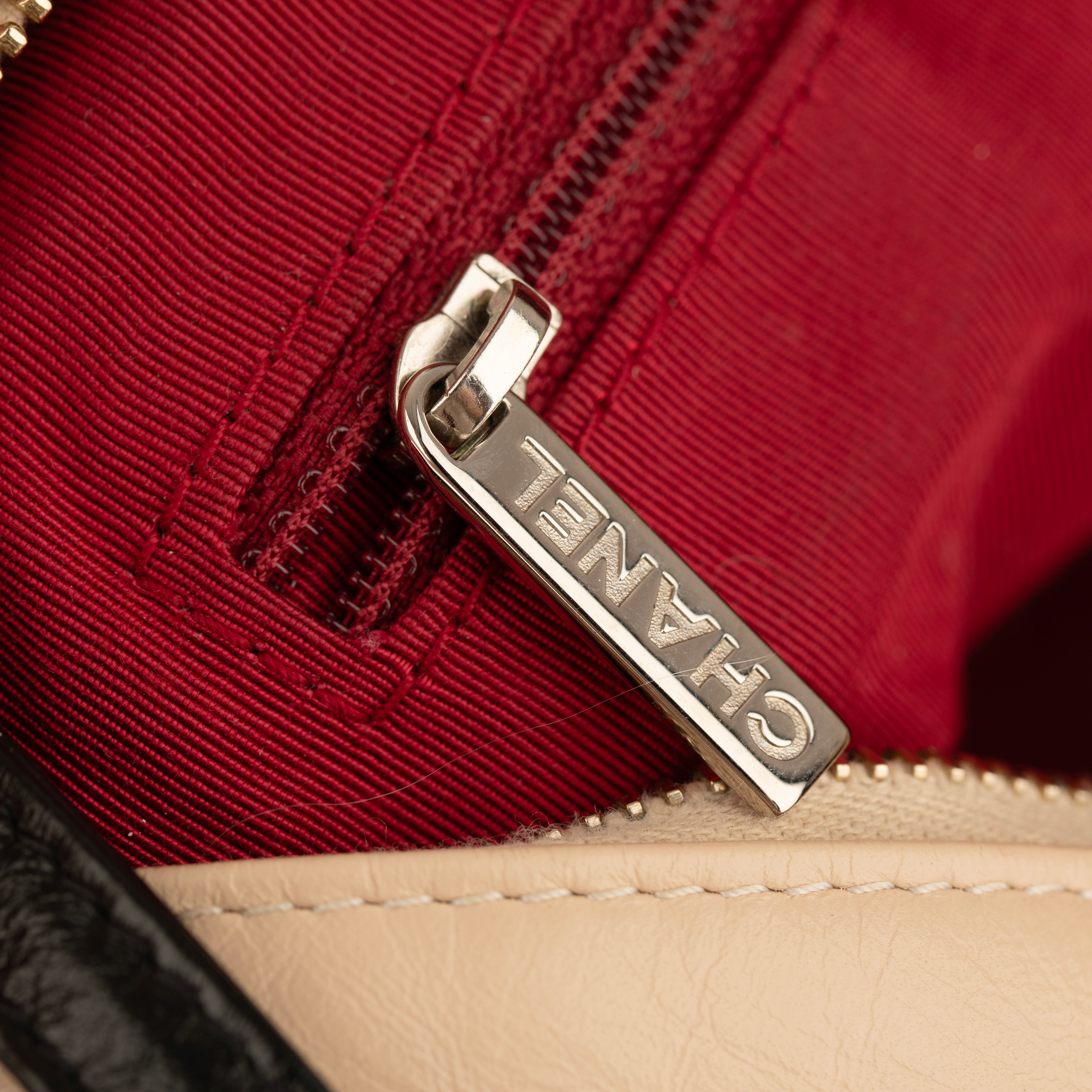 Chanel Gabrielle Large Hobo Bag in Black and Beige Quilted Leather