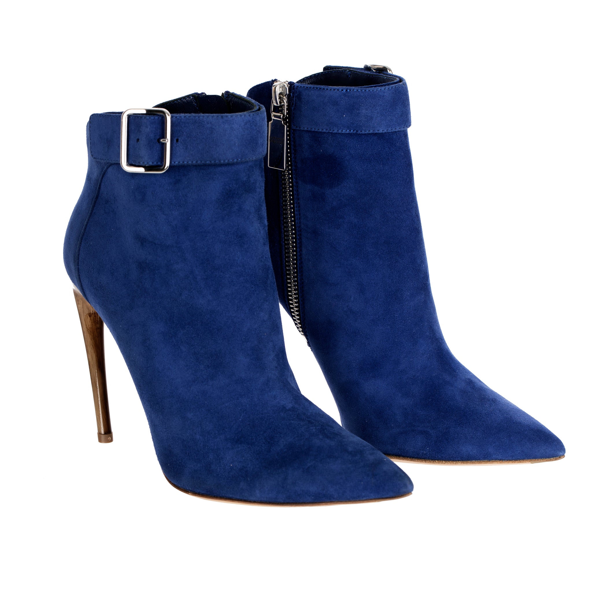 Alexander McQueen Blue Suede Boots 37 FR