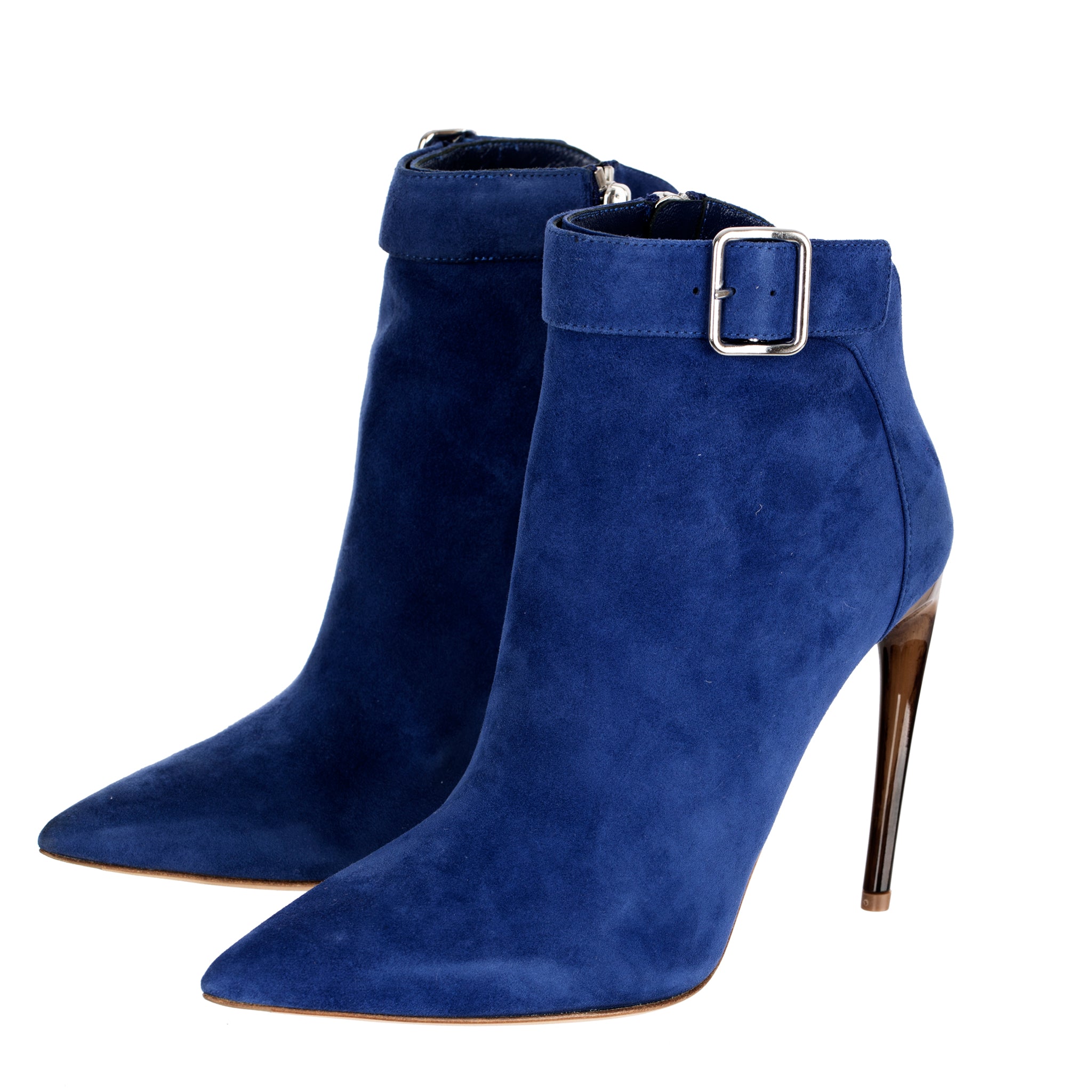 Alexander McQueen Blue Suede Boots 37 FR