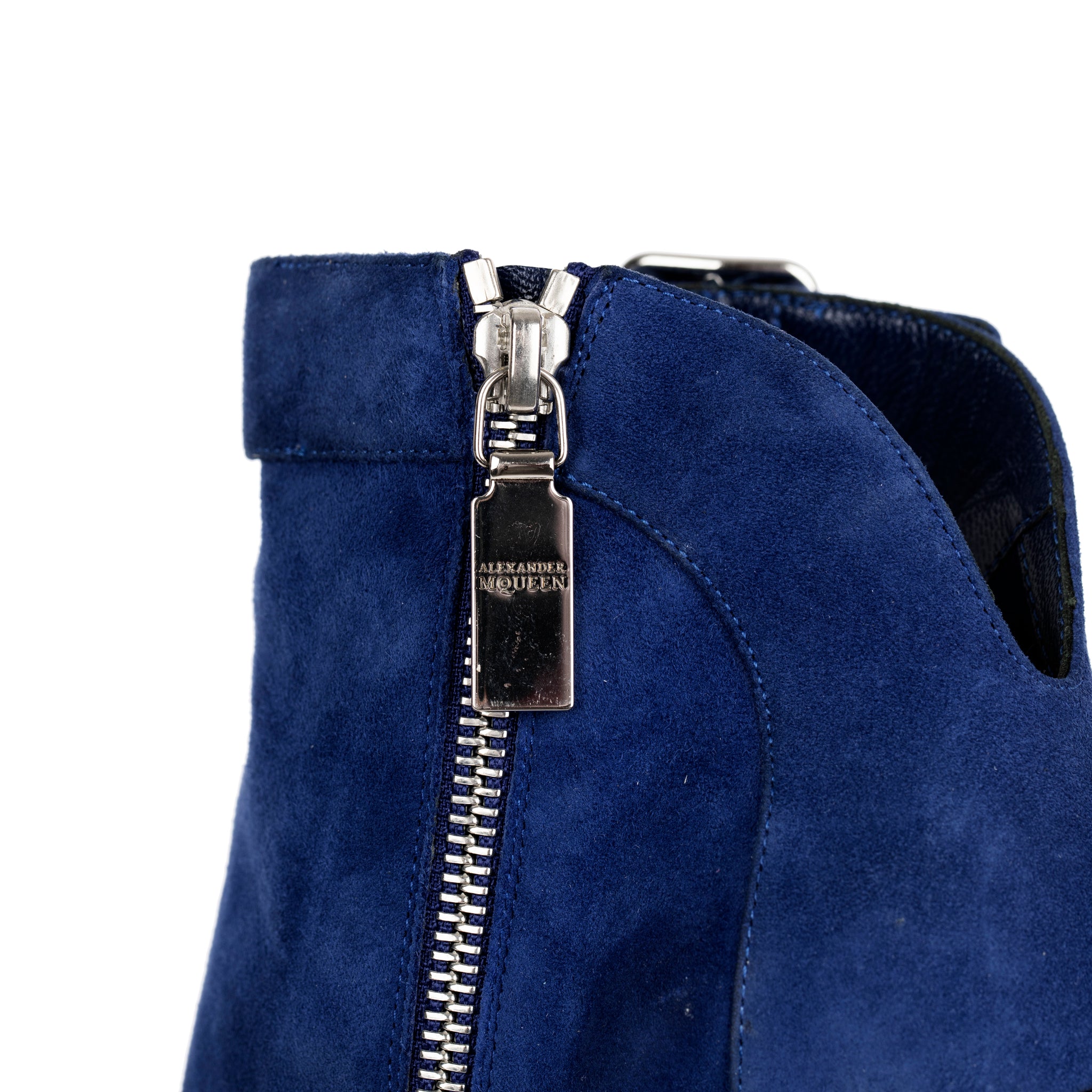 Alexander McQueen Blue Suede Boots 37 FR