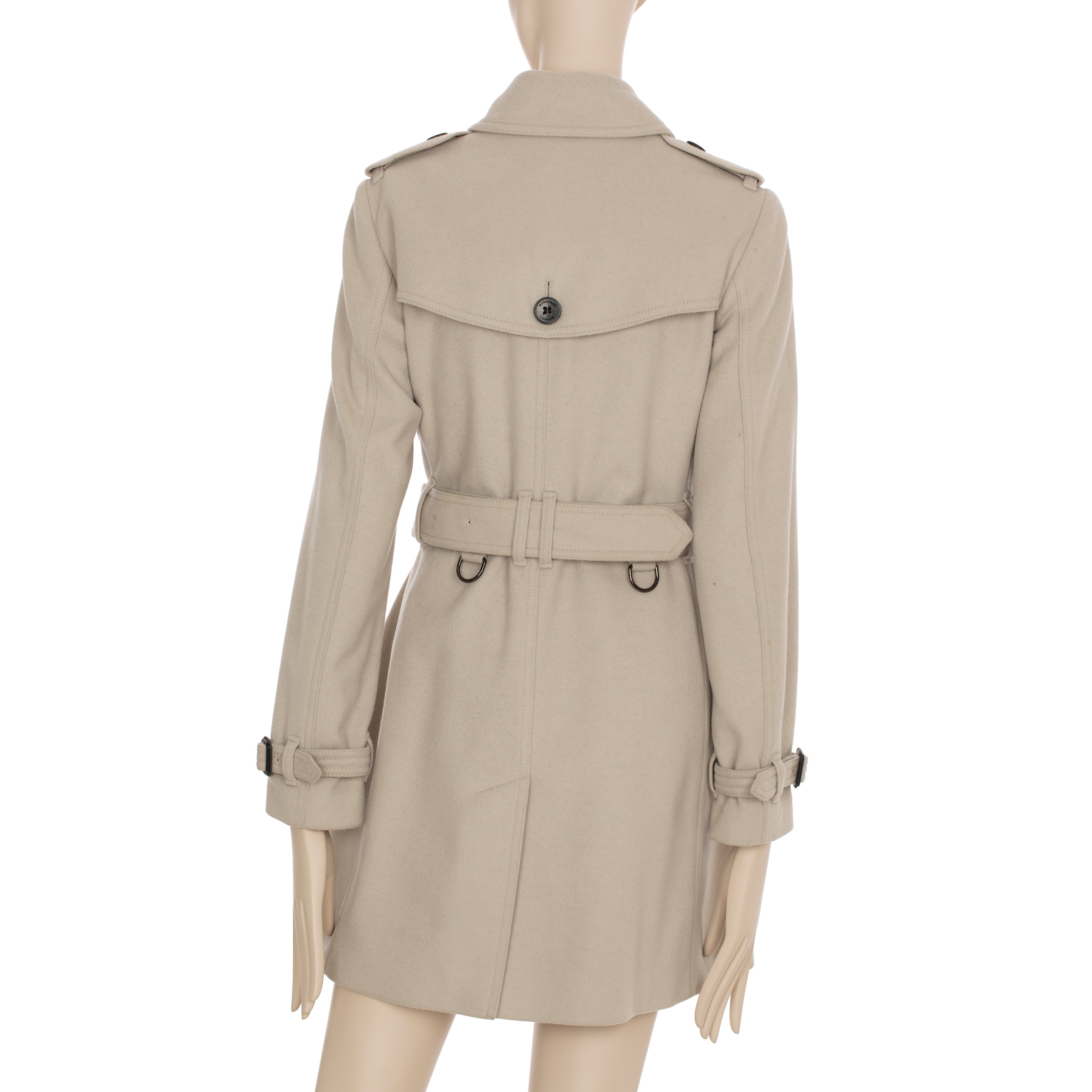 Burberry Beige Wool & Cashmere Trench Coat 38 IT