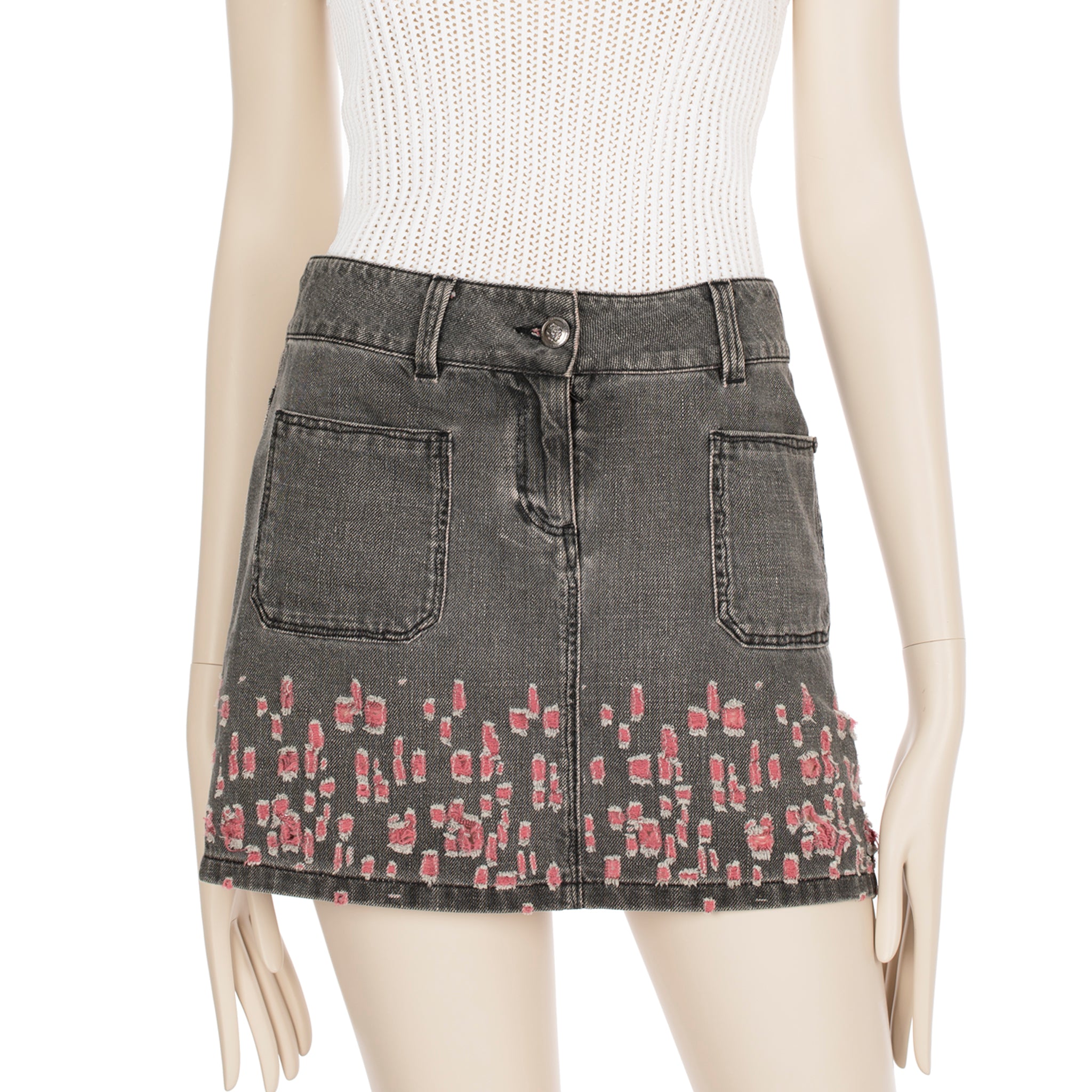 Chanel Denim Mini Skirt 36 FR