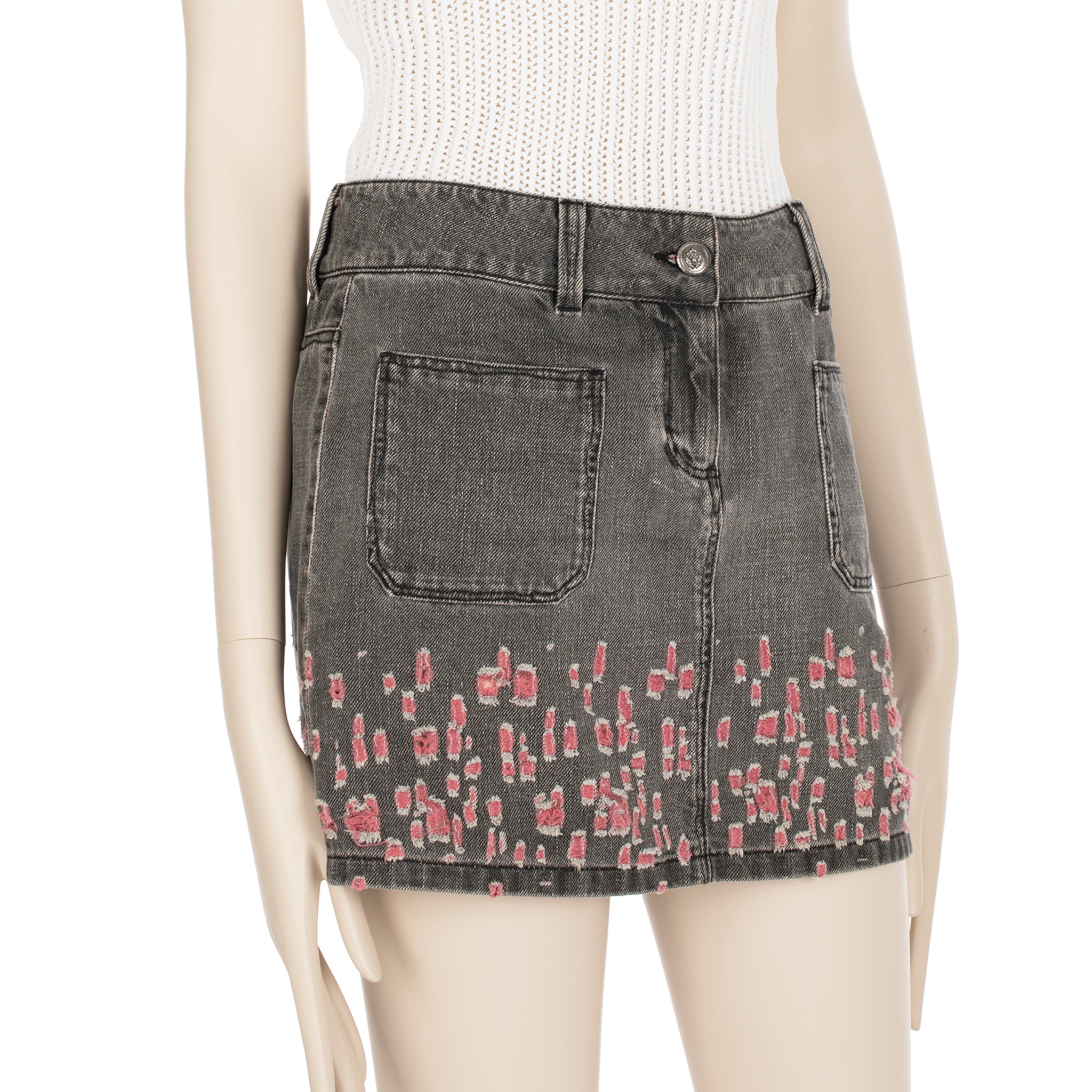 Chanel Denim Mini Skirt 36 FR
