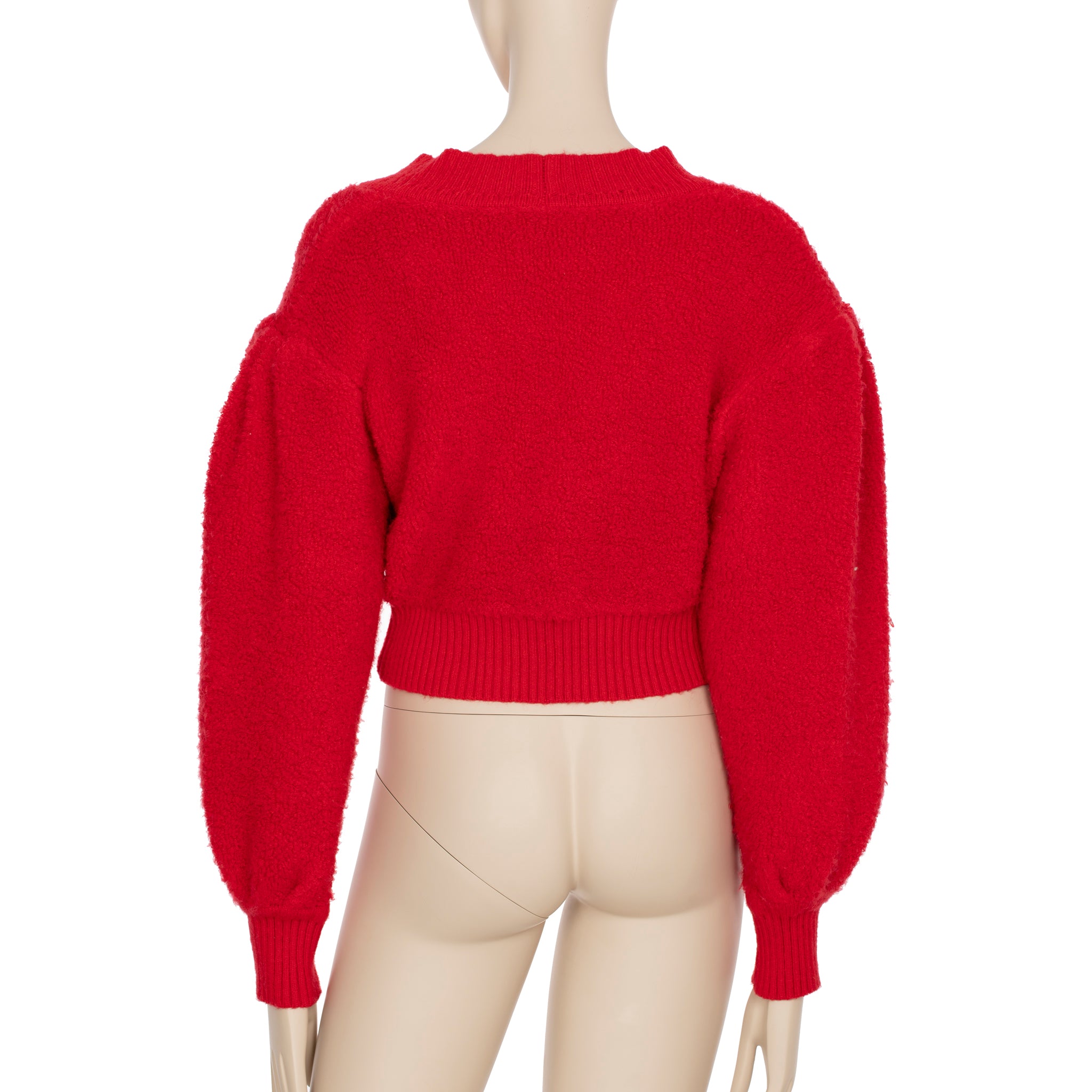 Fendi Red Boucle Cardigan 36 IT