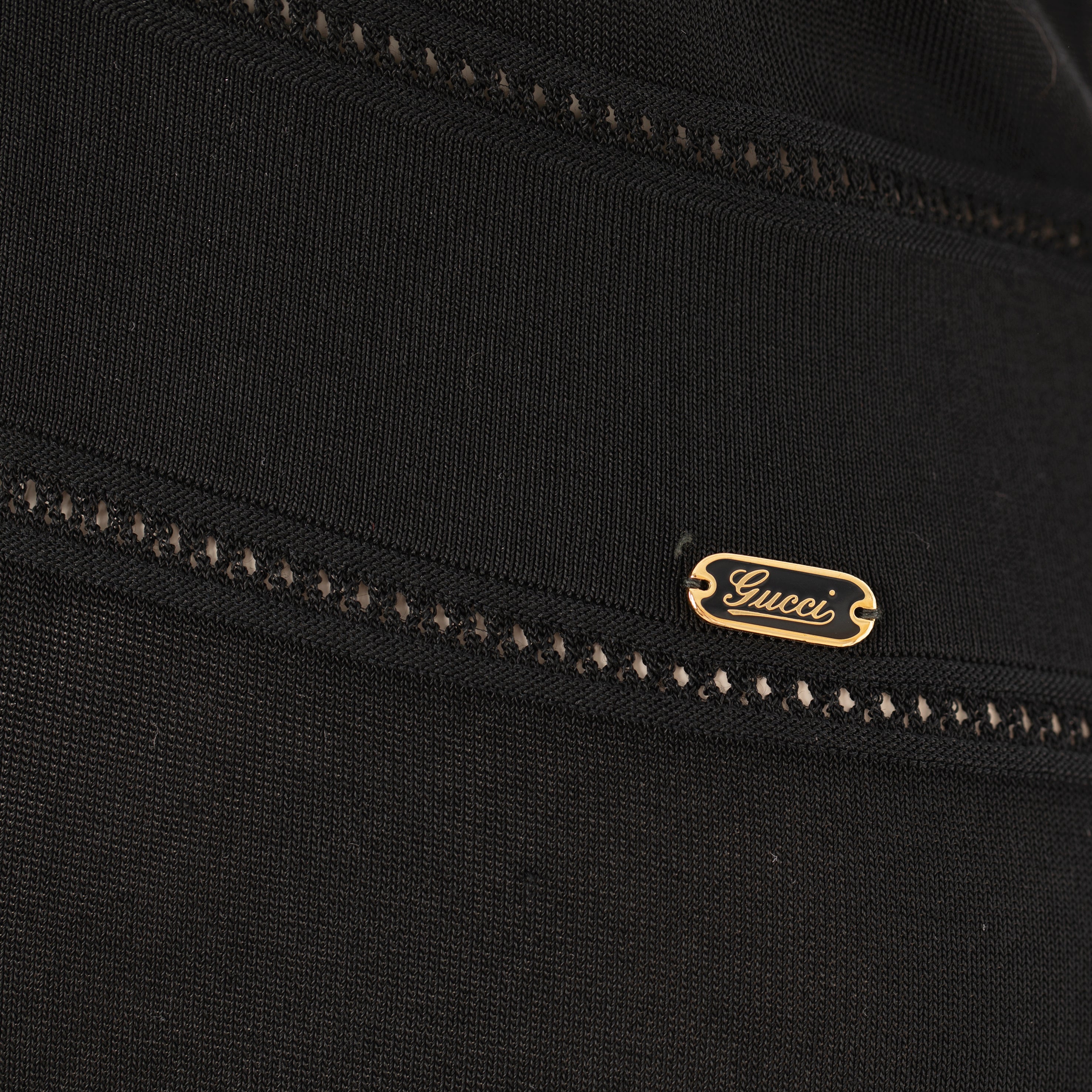 Gucci Womens Knit Black Top XS