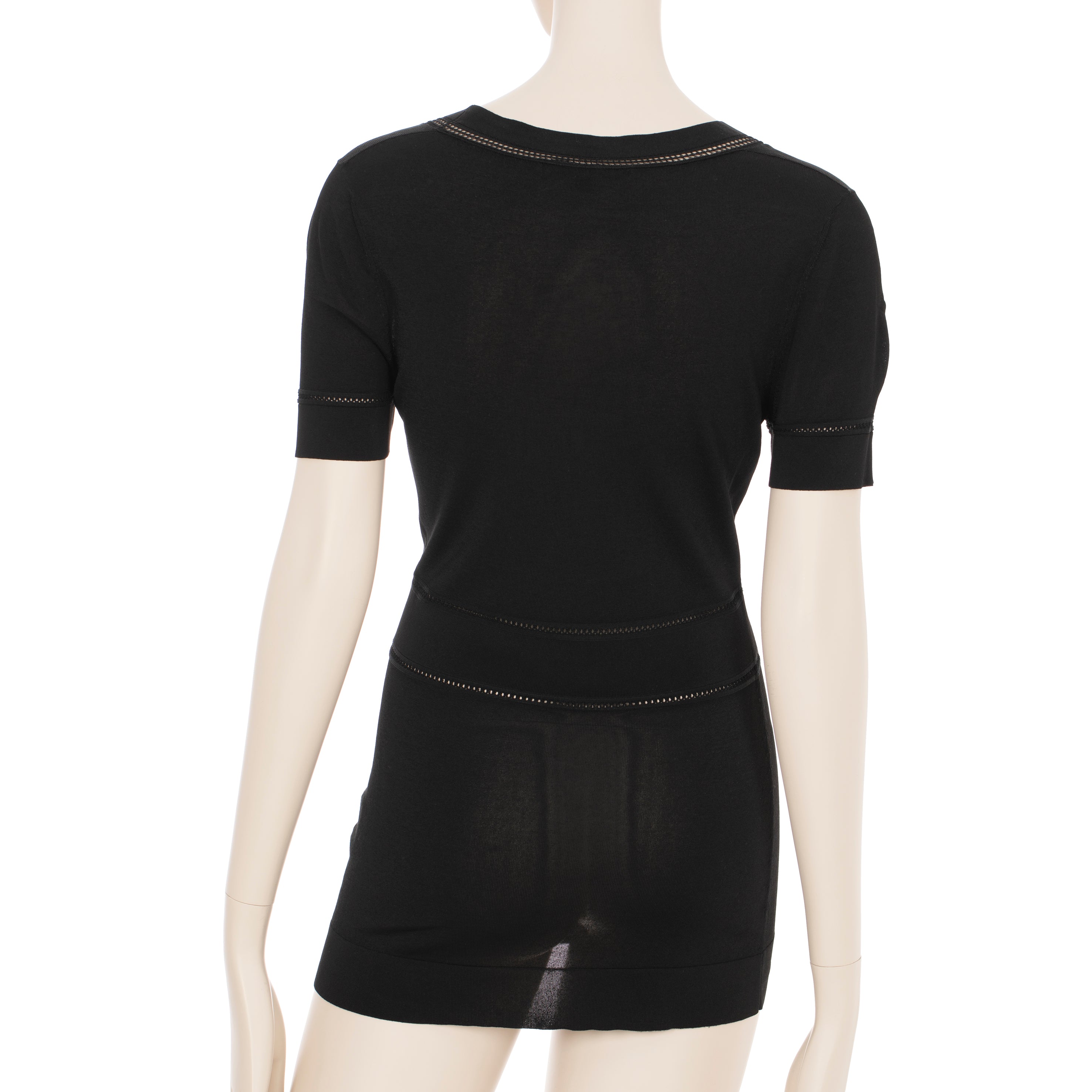 Gucci Womens Knit Black Top XS