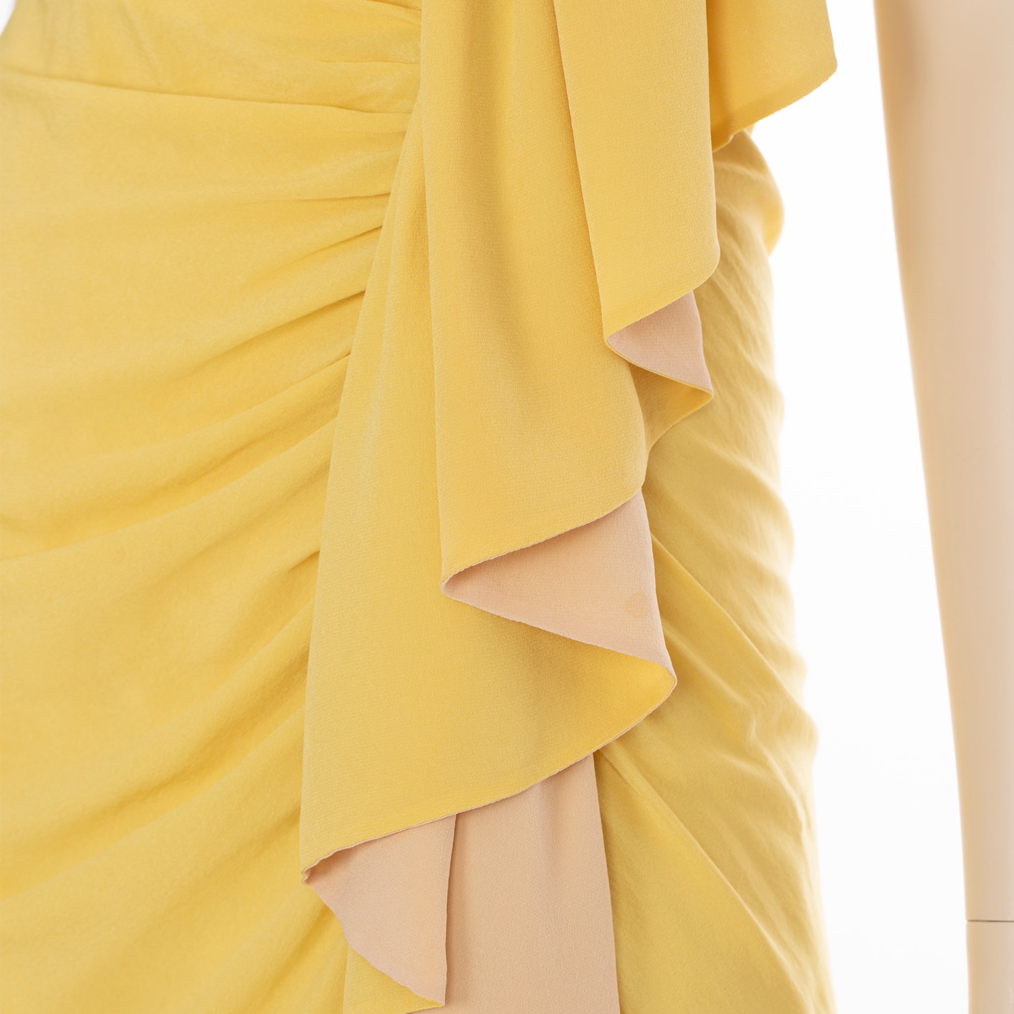 Fendi Vintage Yellow & Nude Dress 38 IT