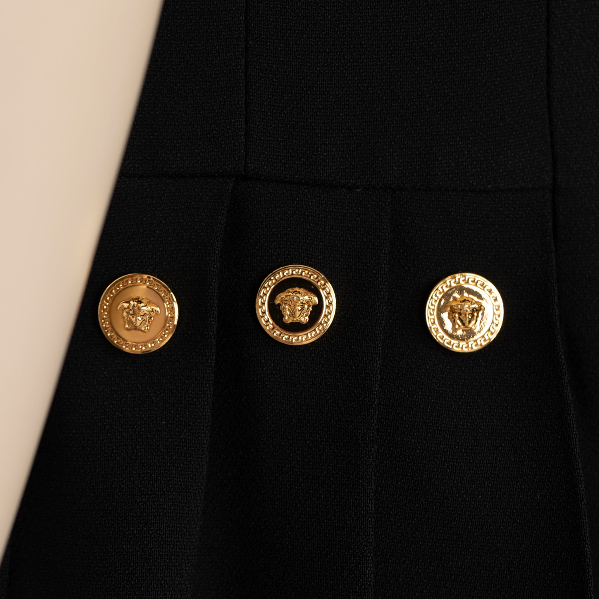 Versace Double Breasted Tuxedo Vest/Blazer Dress Black 36 It