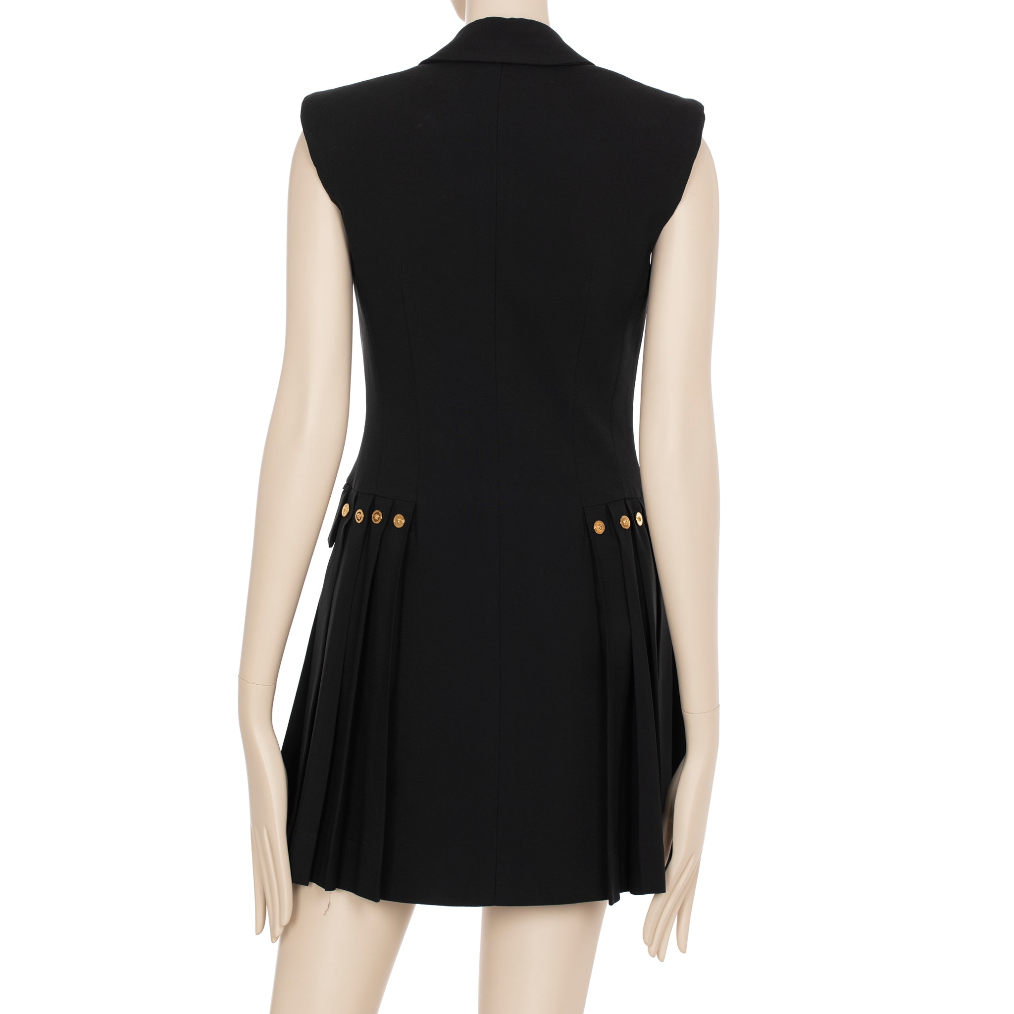 Versace Double Breasted Tuxedo Vest/Blazer Dress Black 36 It