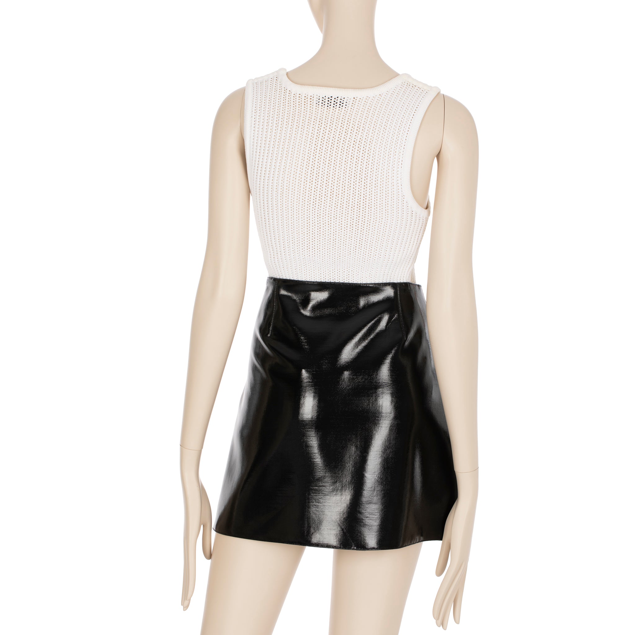 Versace Black Coated Wool Wrap Skirt 38 IT