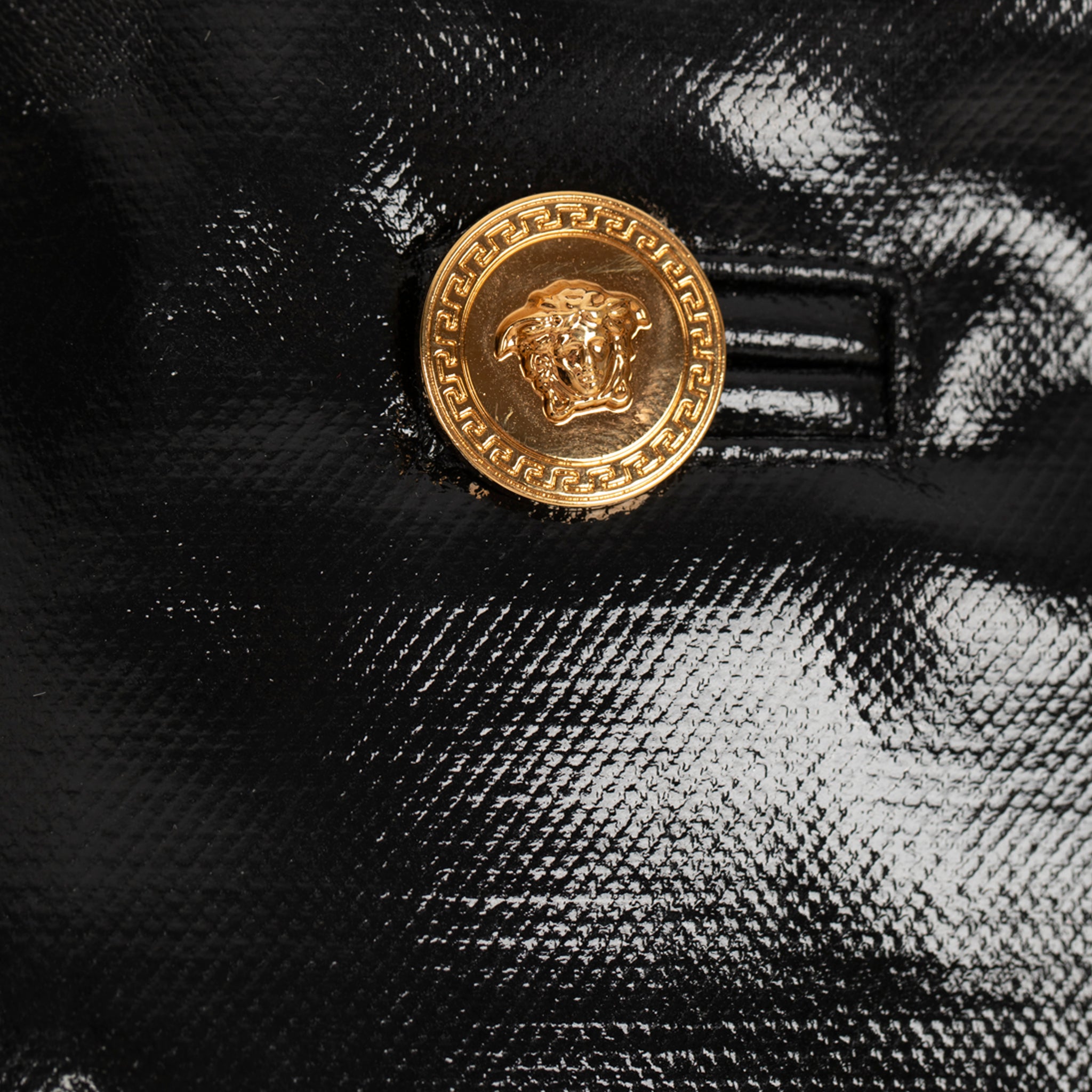 Versace Black Coated Wool Wrap Skirt 38 IT