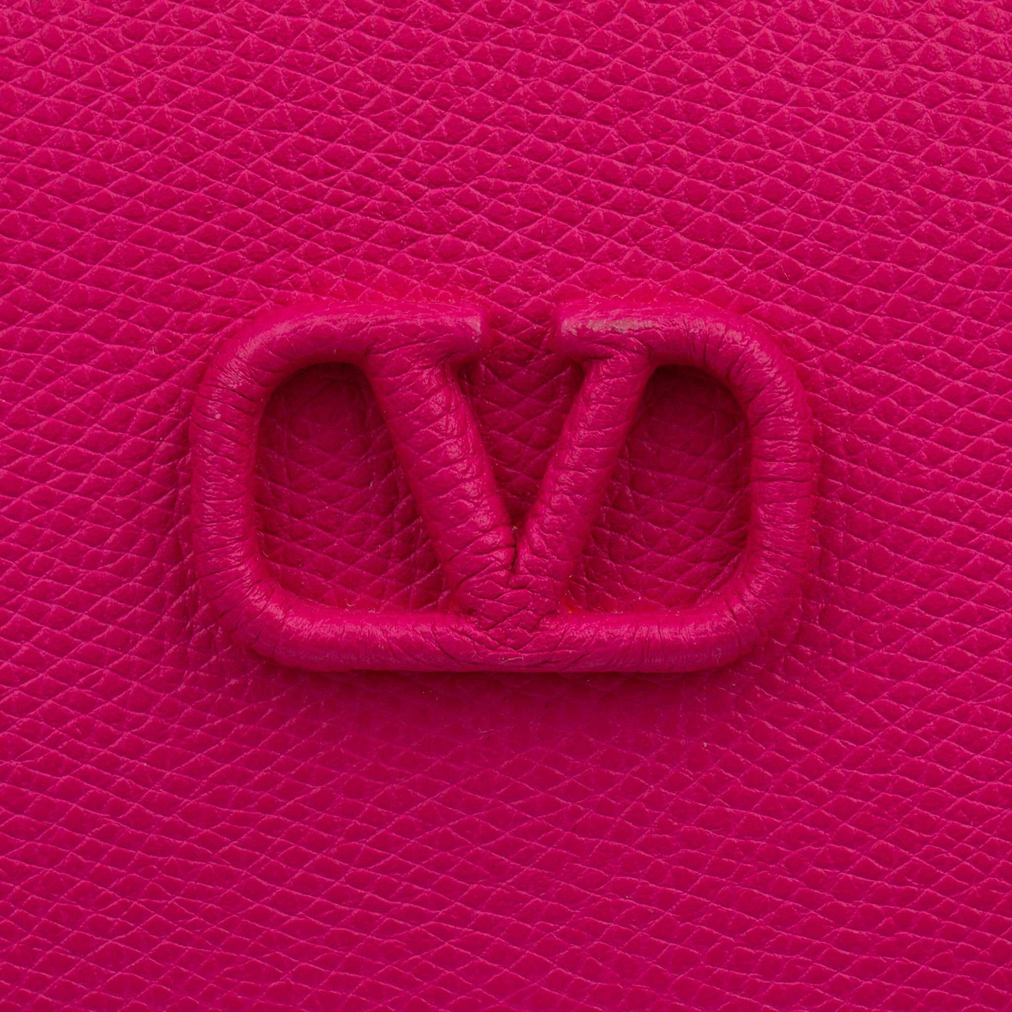 Valentino Pink Vsling Vanity Case With Gold Tone Hardware