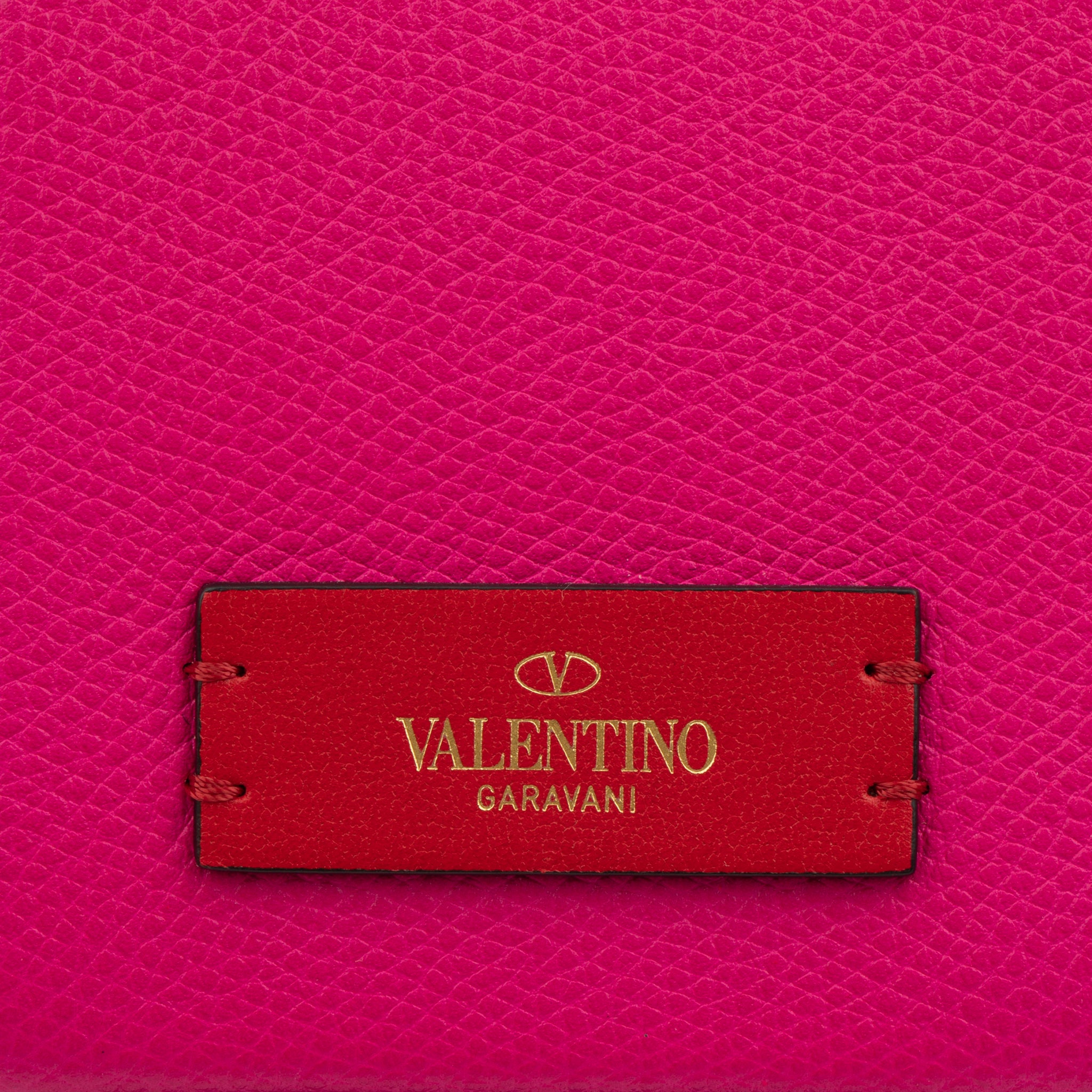 Valentino Pink Vsling Vanity Case With Gold Tone Hardware
