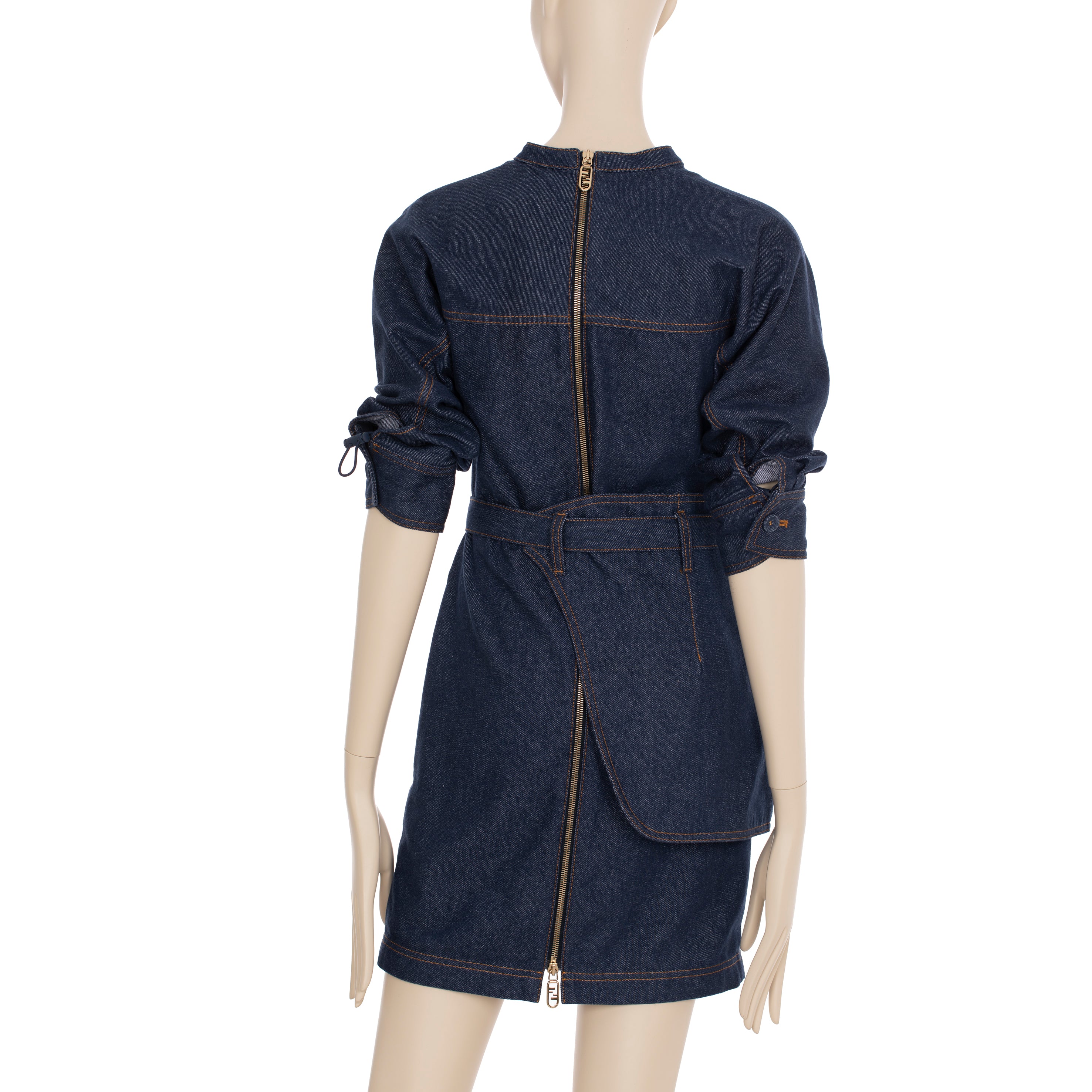 Fendi Denim Dress With Belt Bag 36 IT