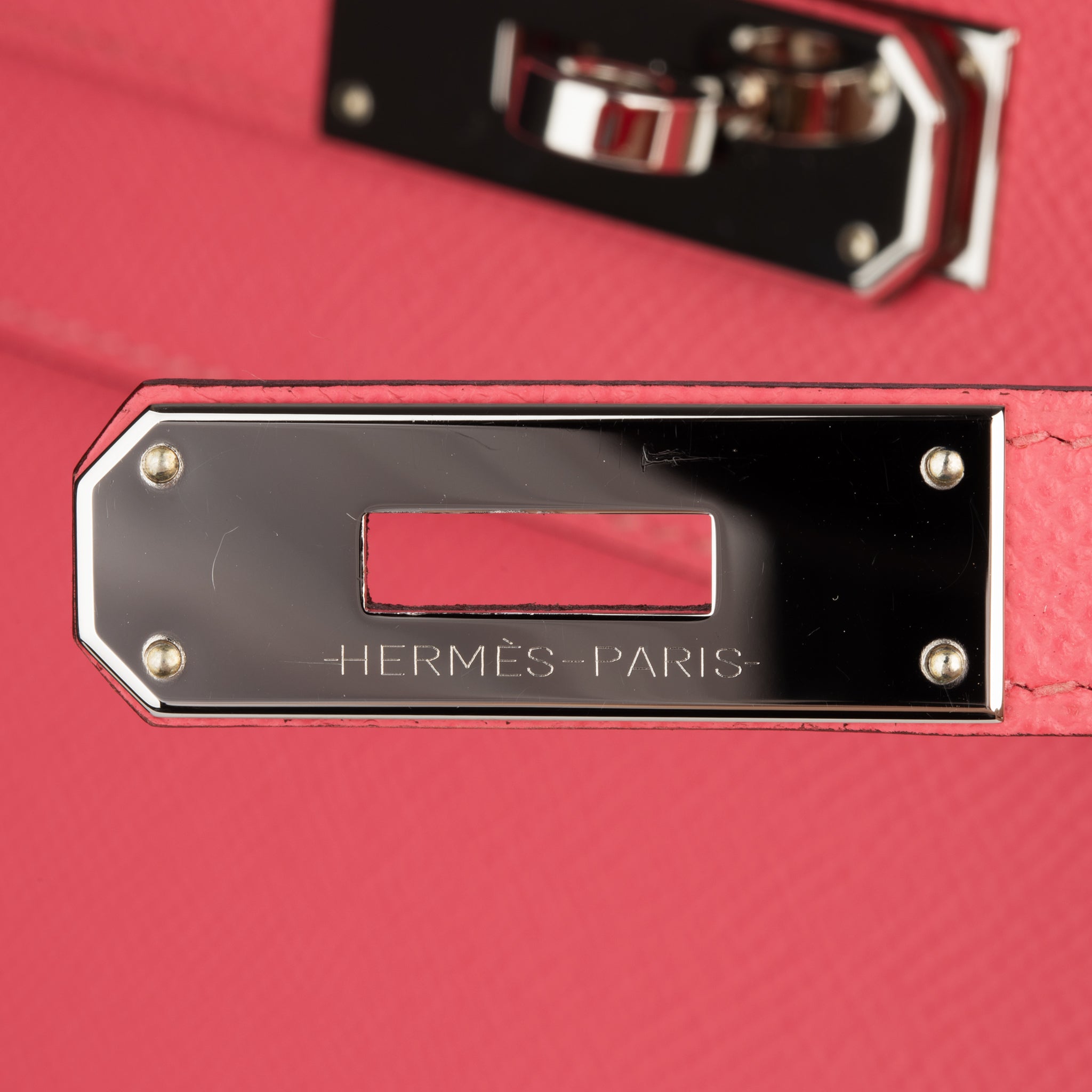 Hermes Kelly 28cm Rose Azalee Epsom Leather Palladium Hardware
