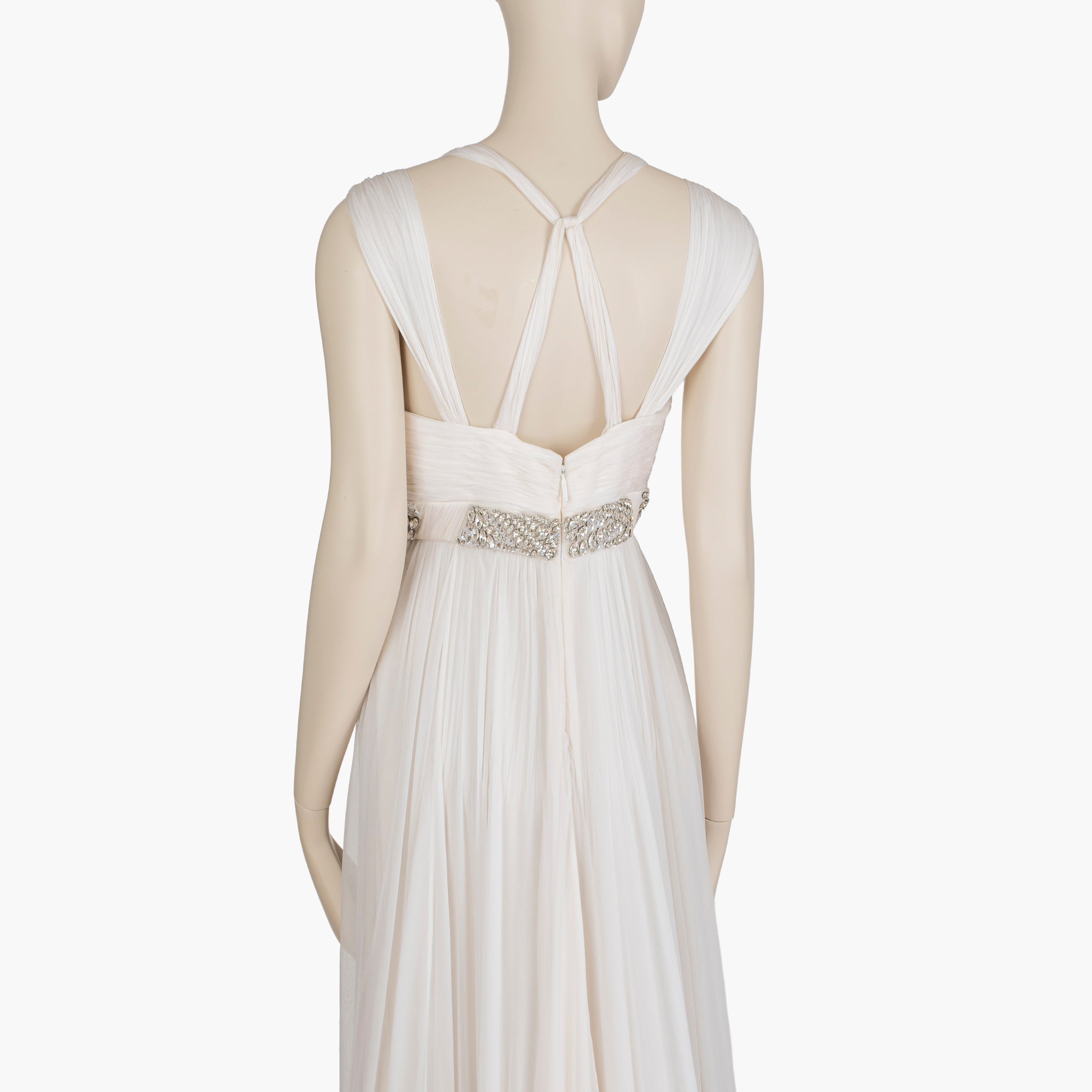 Roberto Cavalli Ivory Gown with Crystal Details 38 IT