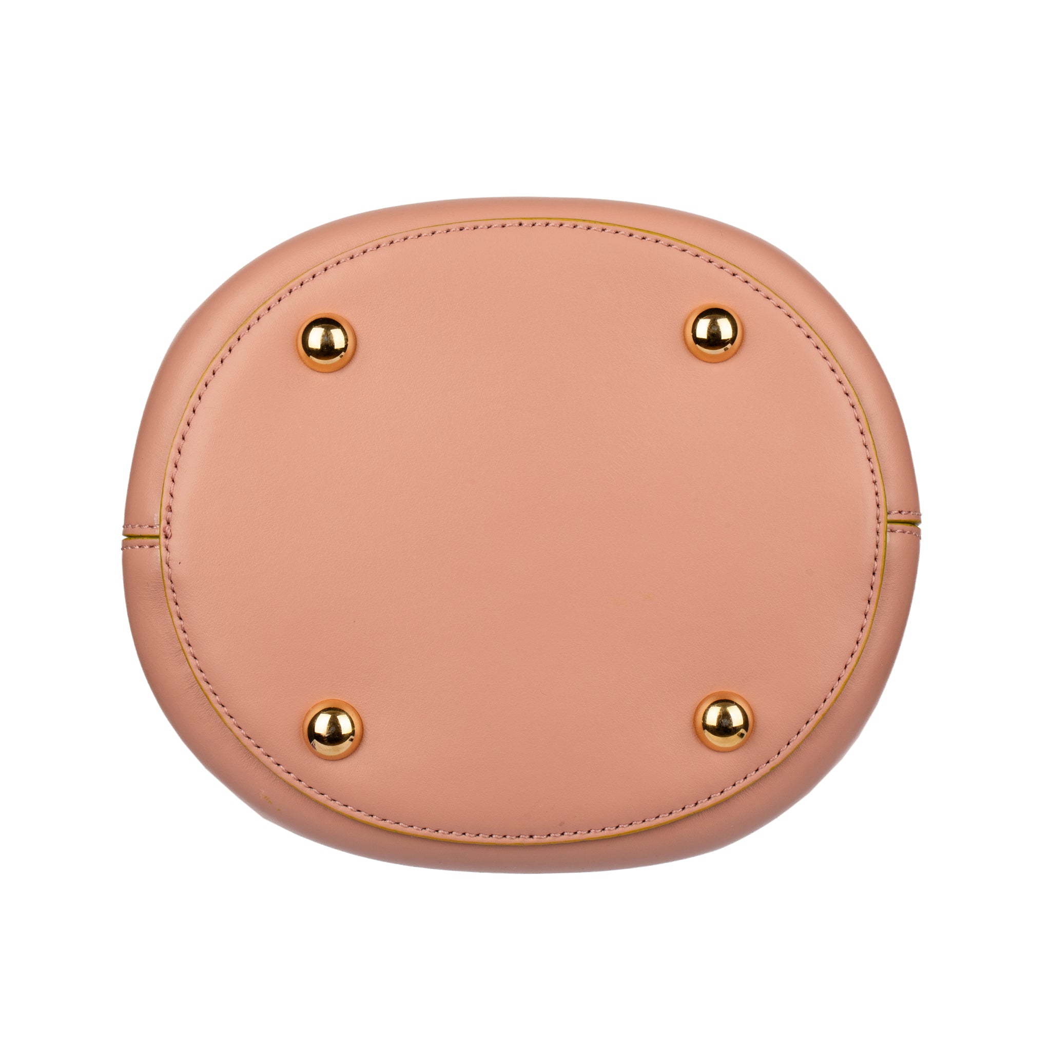 Marni Dusty Pink Pannier Bucket Bag with Acetate Top Handle and Detachable Pouch