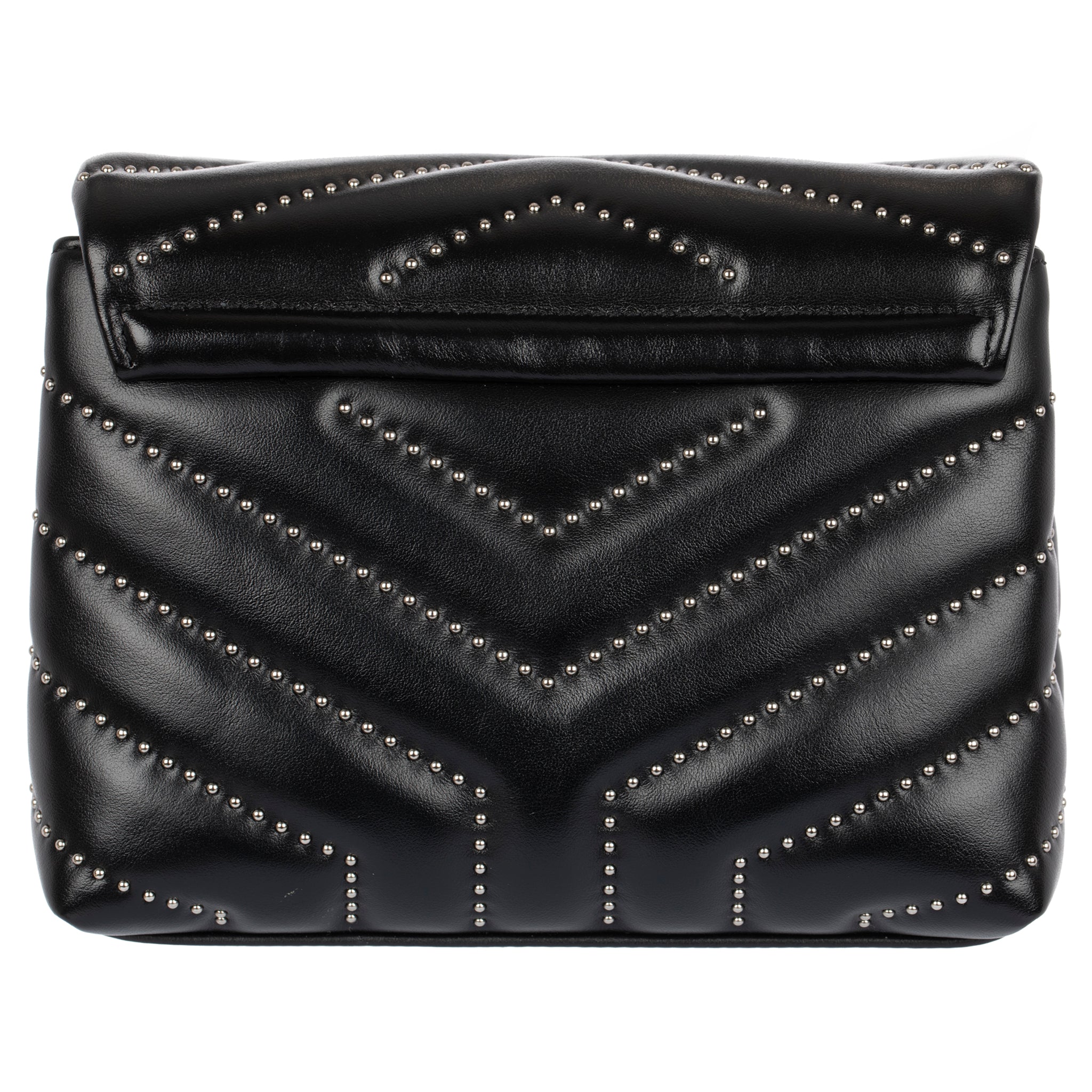 Yves Saint Laurent LouLou Handbag Black leather With Studs