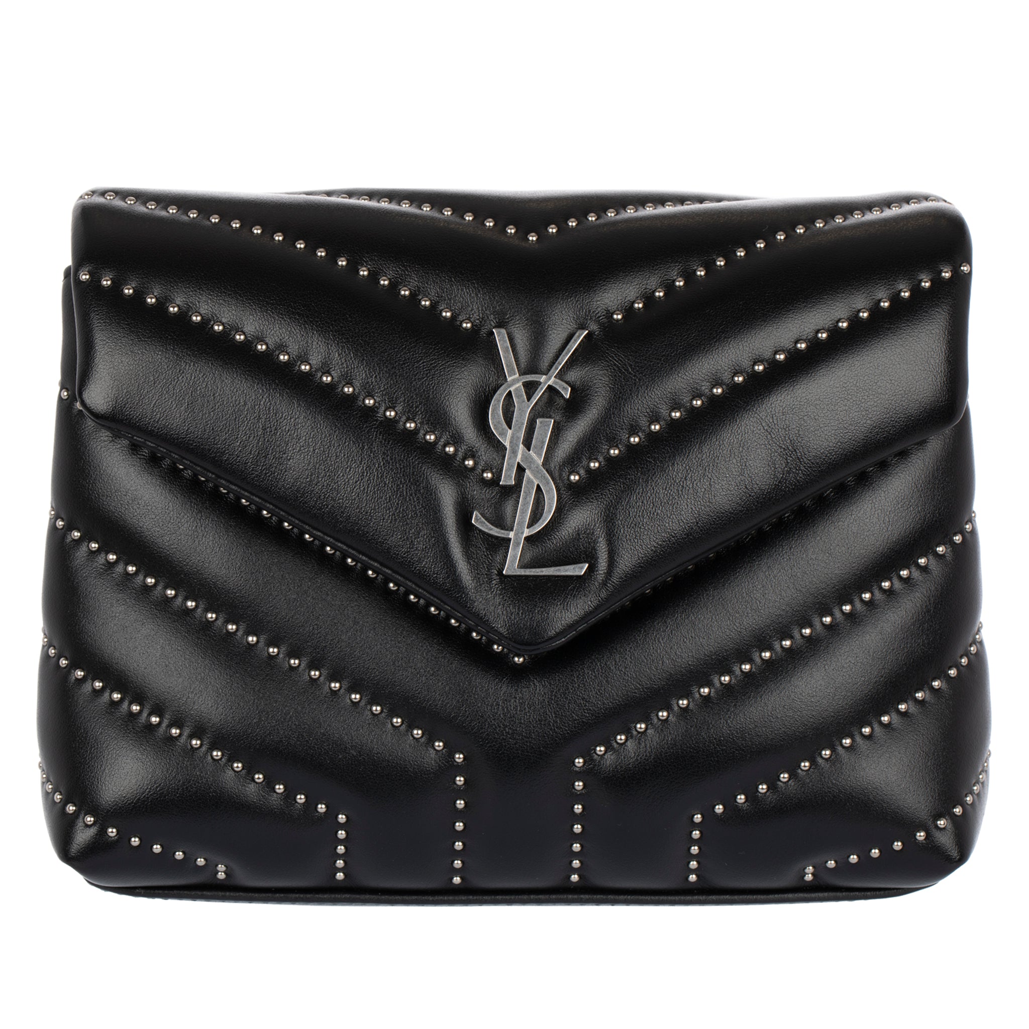 Yves Saint Laurent LouLou Handbag Black leather With Studs