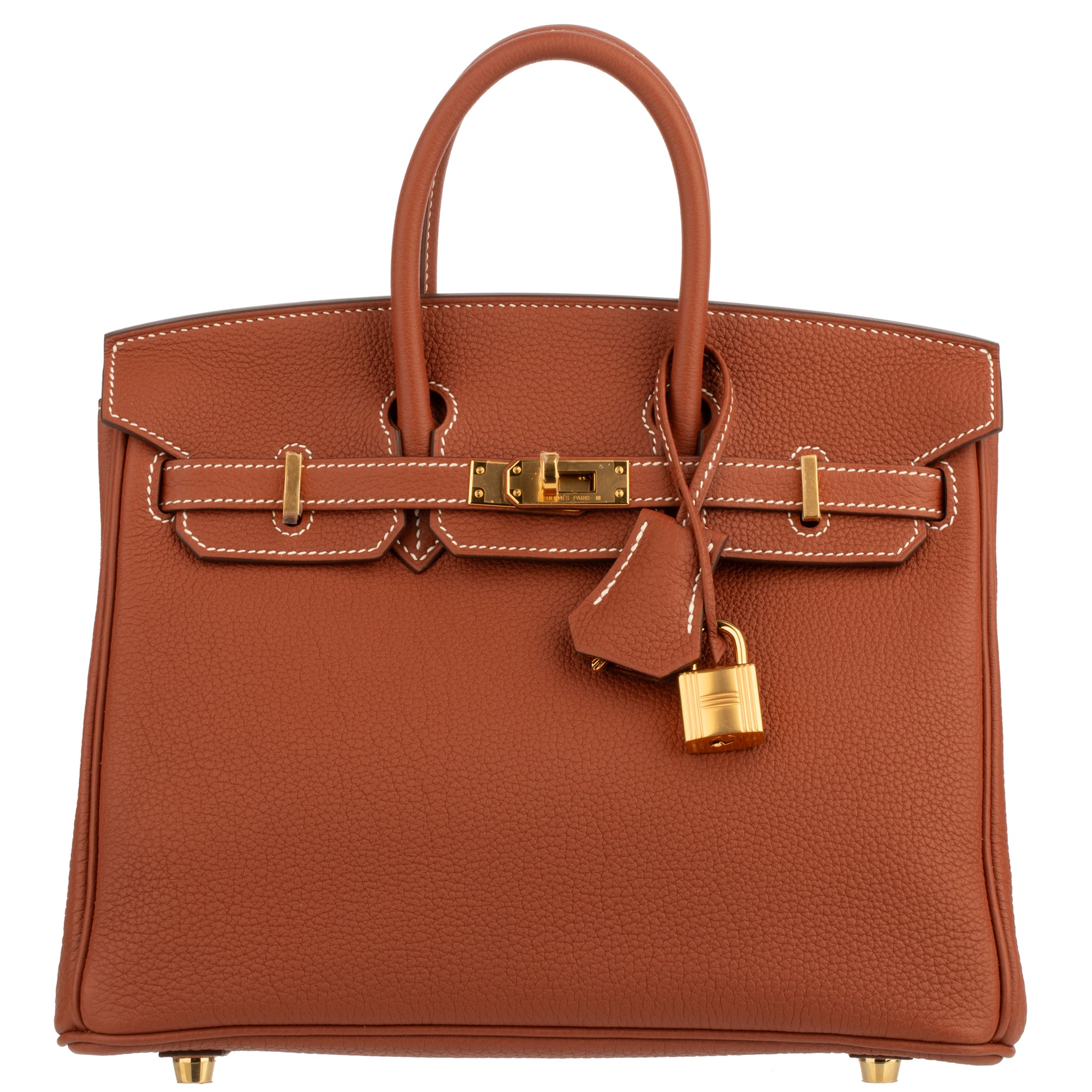 Hermes Birkin 25cm Sienne Togo Leather Gold Hardware
