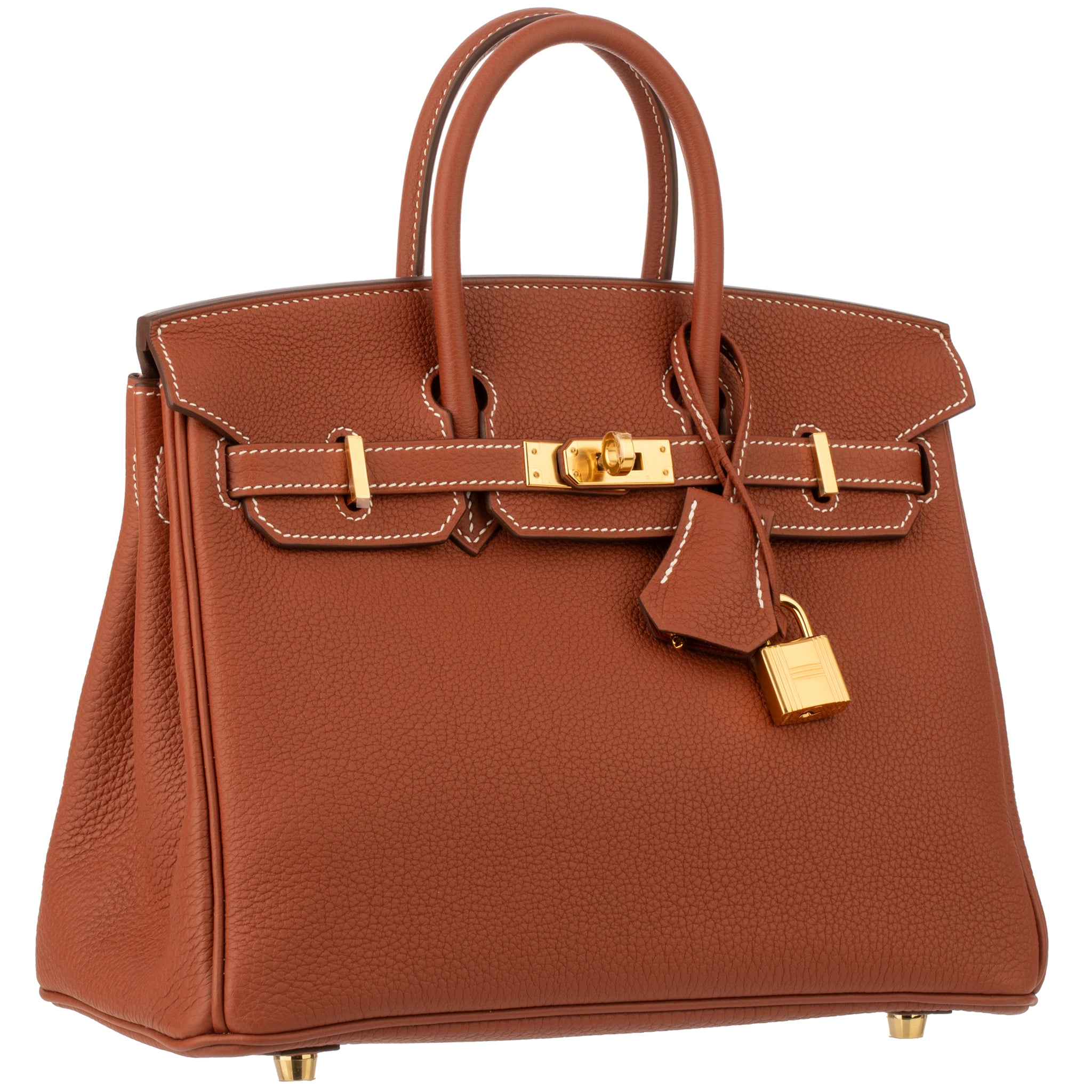 Hermes Birkin 25cm Sienne Togo Leather Gold Hardware