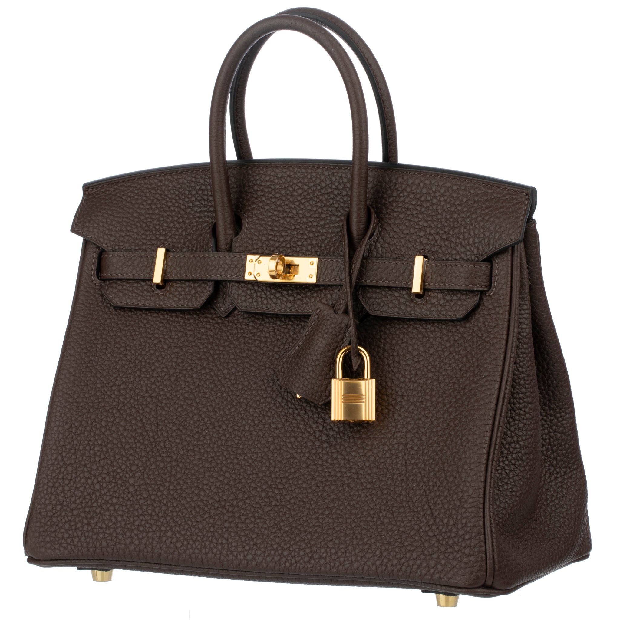 Hermes Birkin 25cm Chocolate Togo Leather Gold Hardware