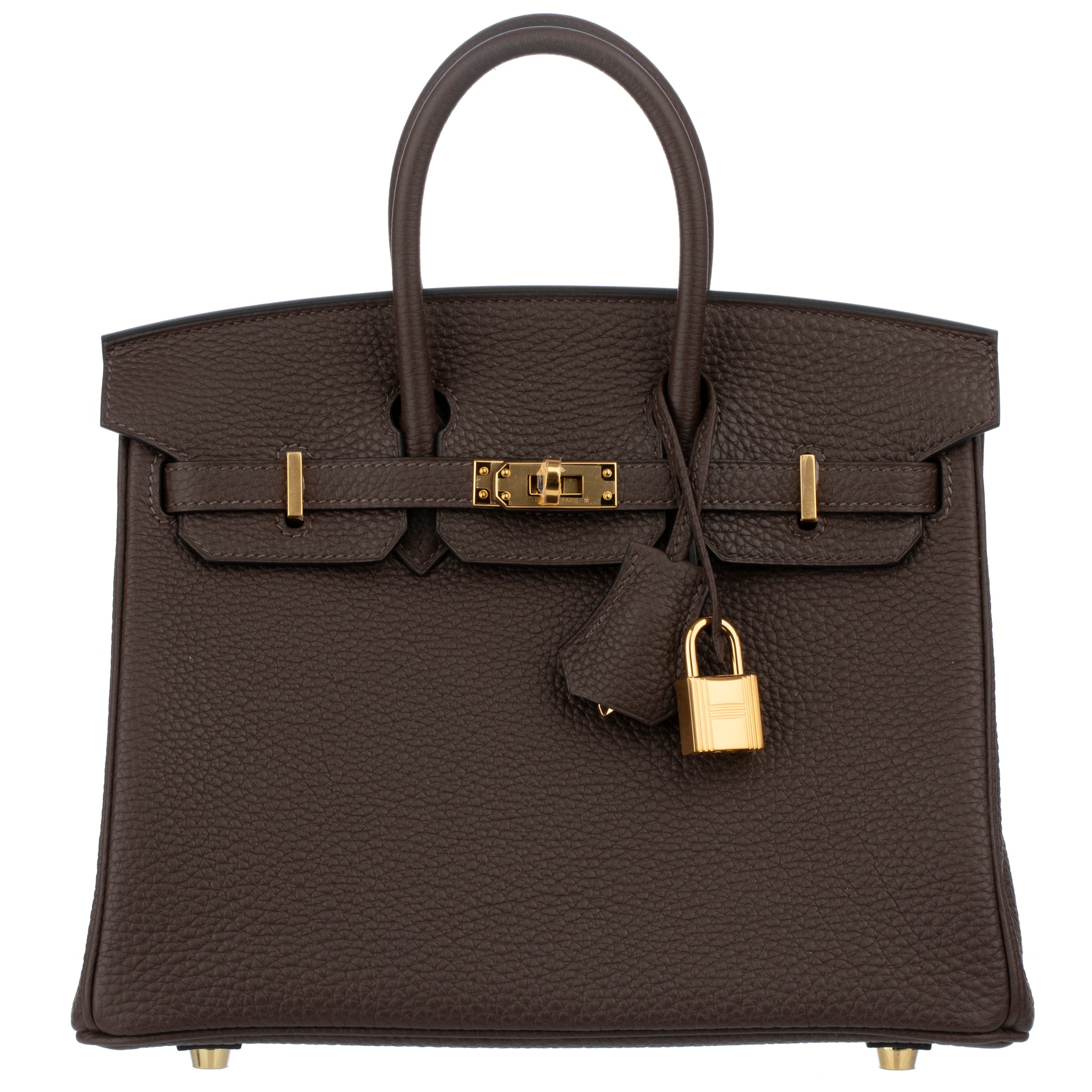 Hermes Birkin 25cm Chocolate Togo Leather Gold Hardware