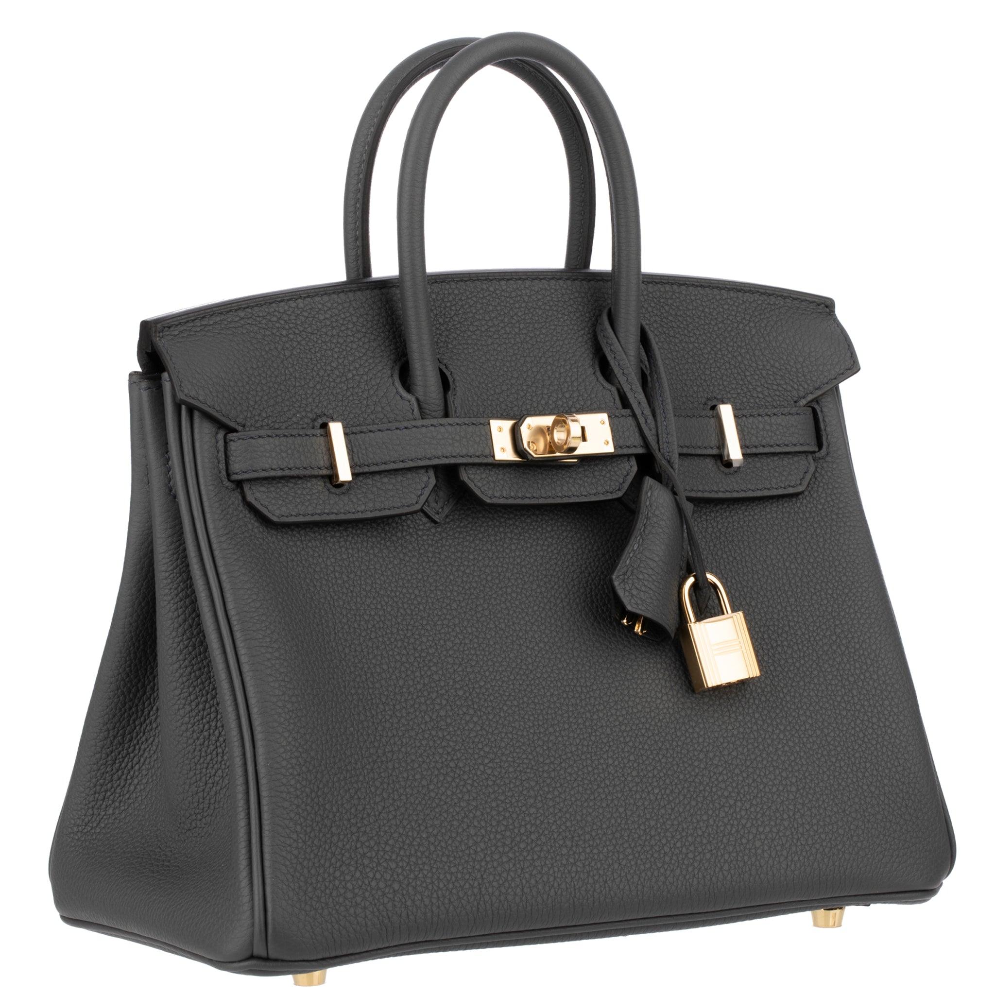 Hermes Birkin 25cm Gris Misty Togo Leather Permabrass Hardware