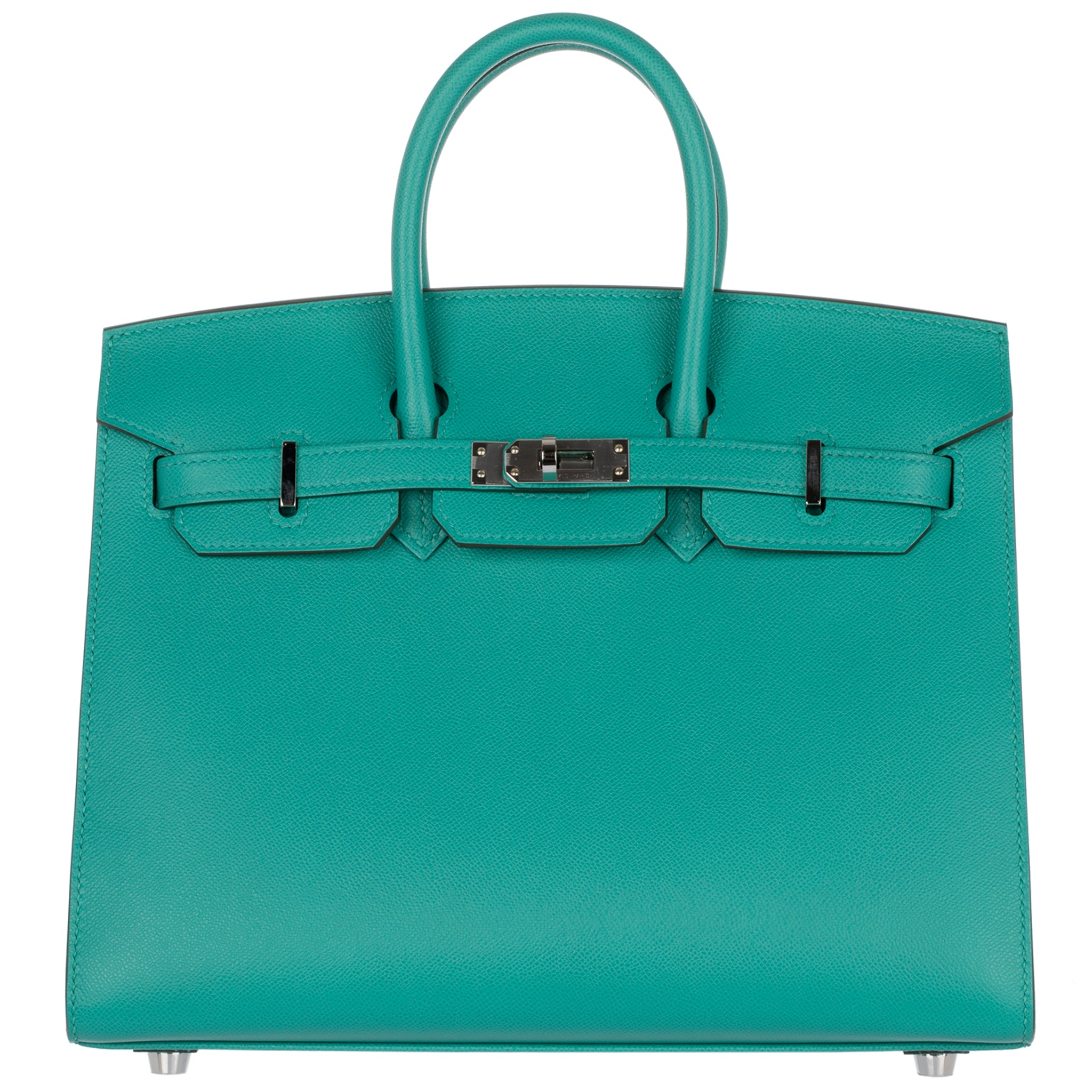 Hermes Birkin 25cm Sellier Vert Verone Veau Madame Leather Palladium Hardware