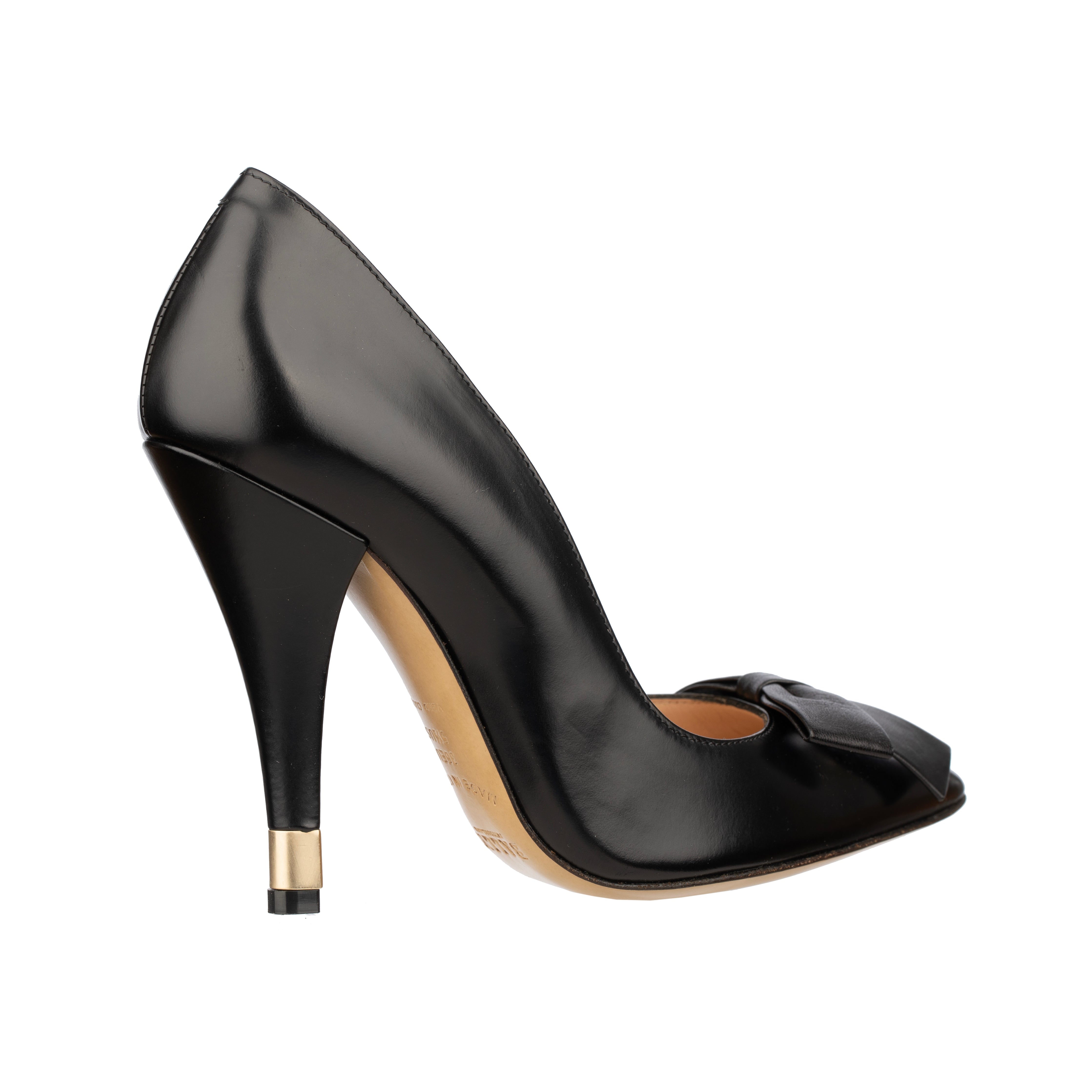 Bally Womens Black Leather Bow Heels - Size | 36 FR