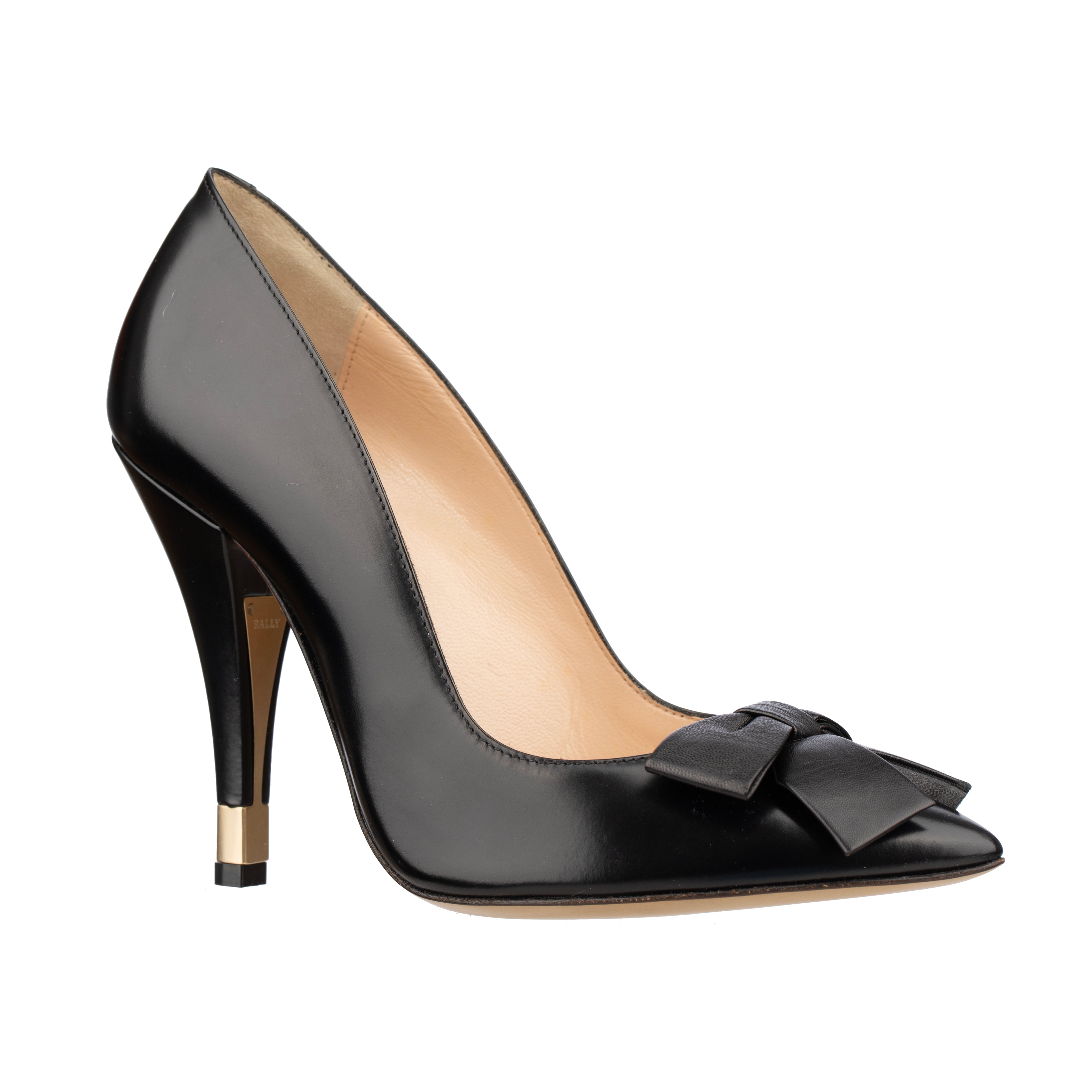 Bally Womens Black Leather Bow Heels - Size | 36 FR
