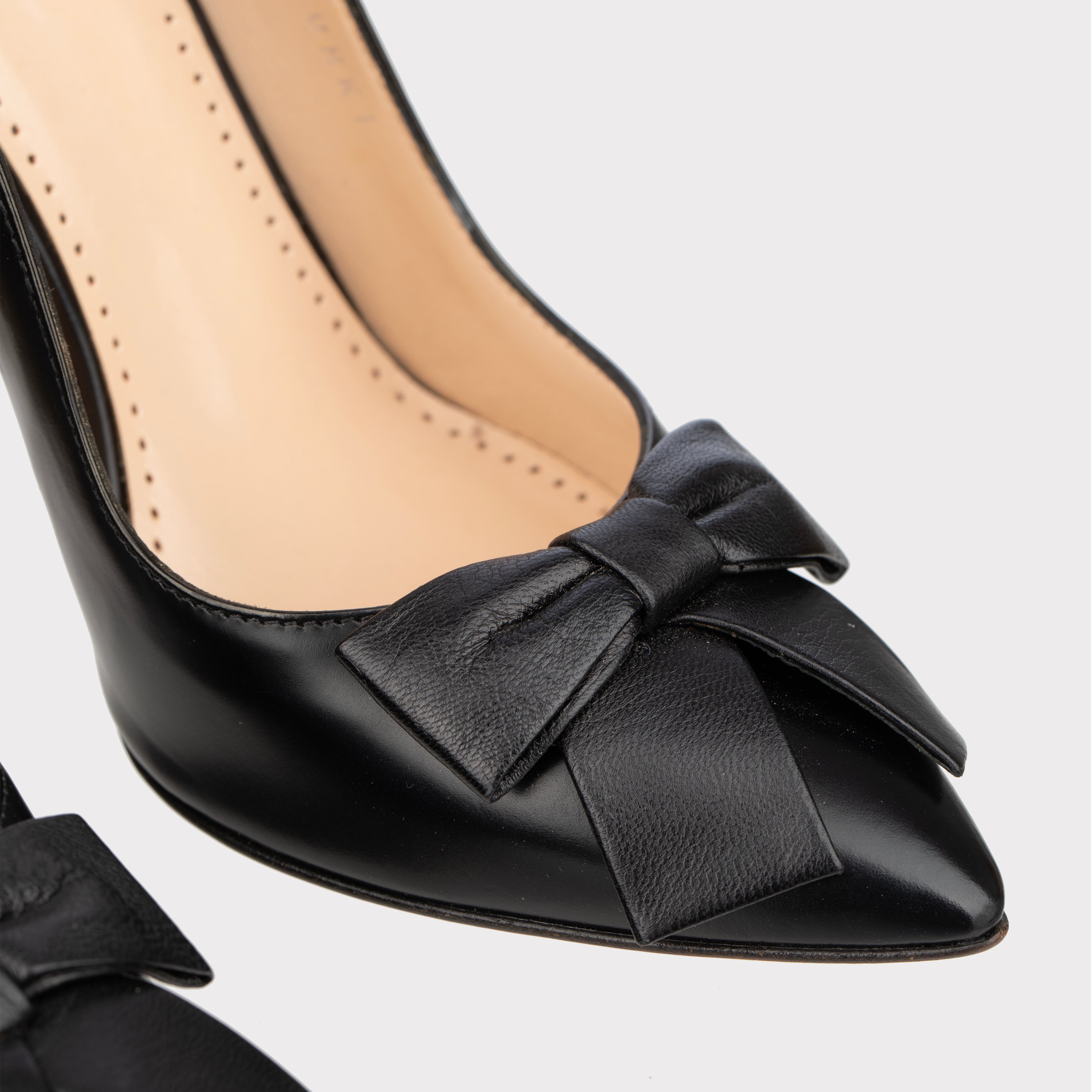 Bally Womens Black Leather Bow Heels - Size | 36 FR