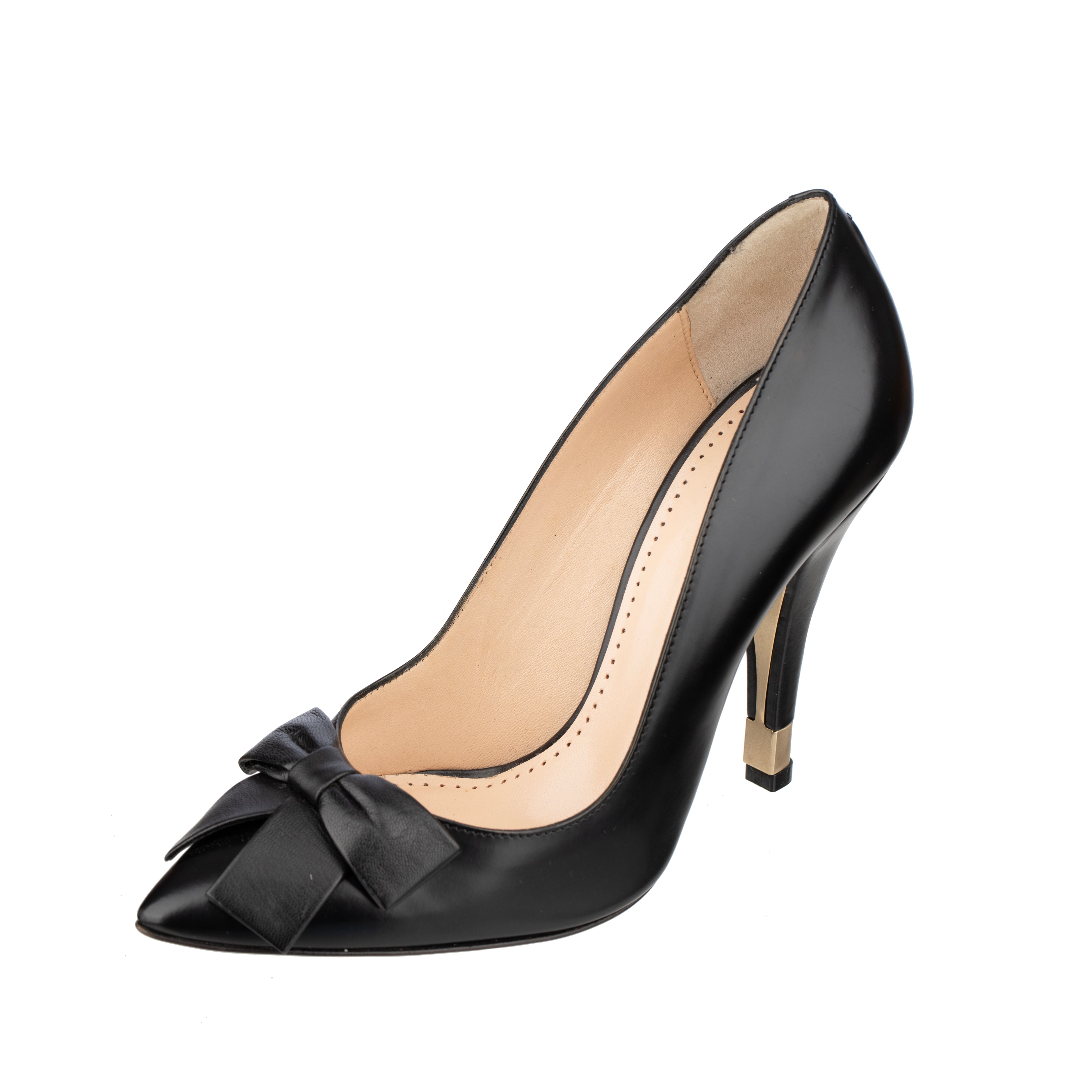 Bally Womens Black Leather Bow Heels - Size | 36 FR