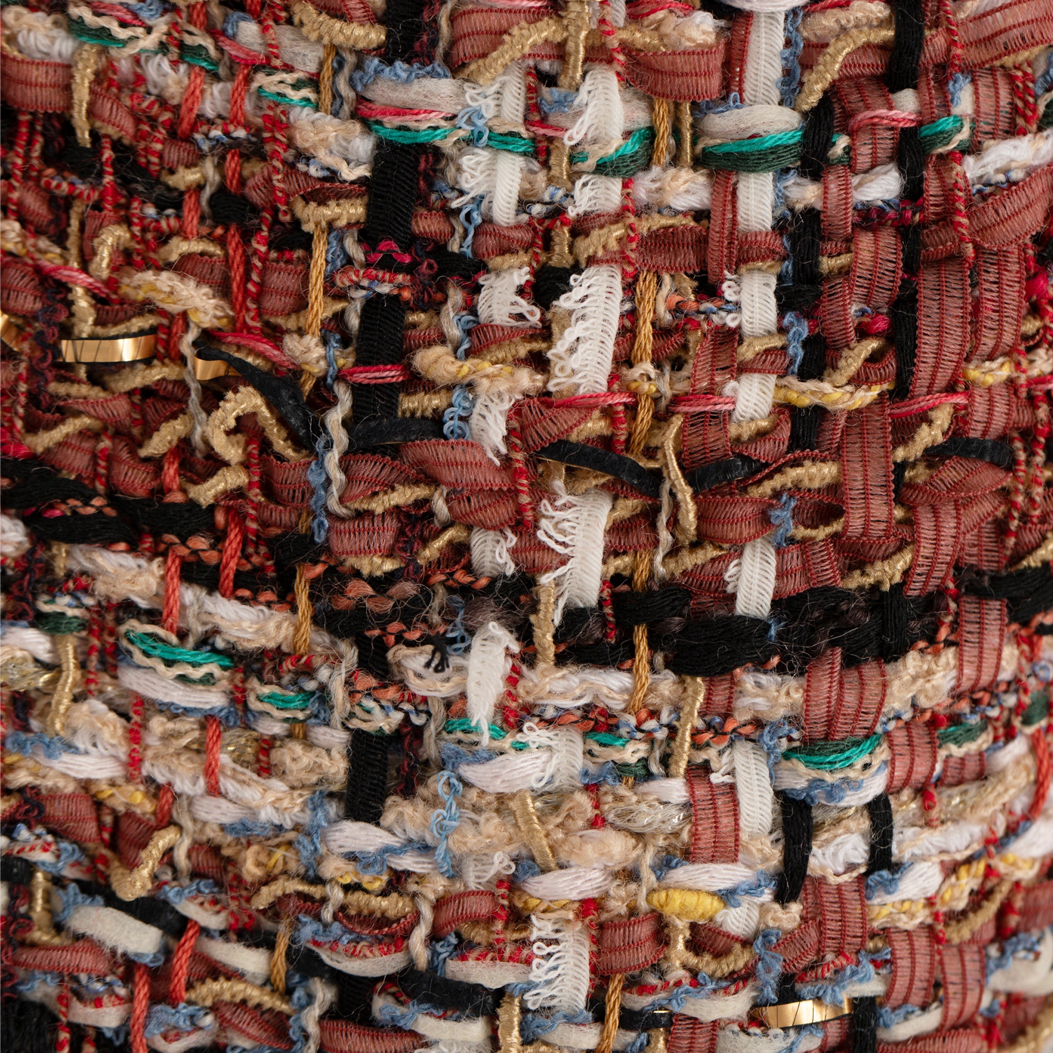 Chanel Multitone Fantasy Tweed Coat With Waist Belt 40 FR