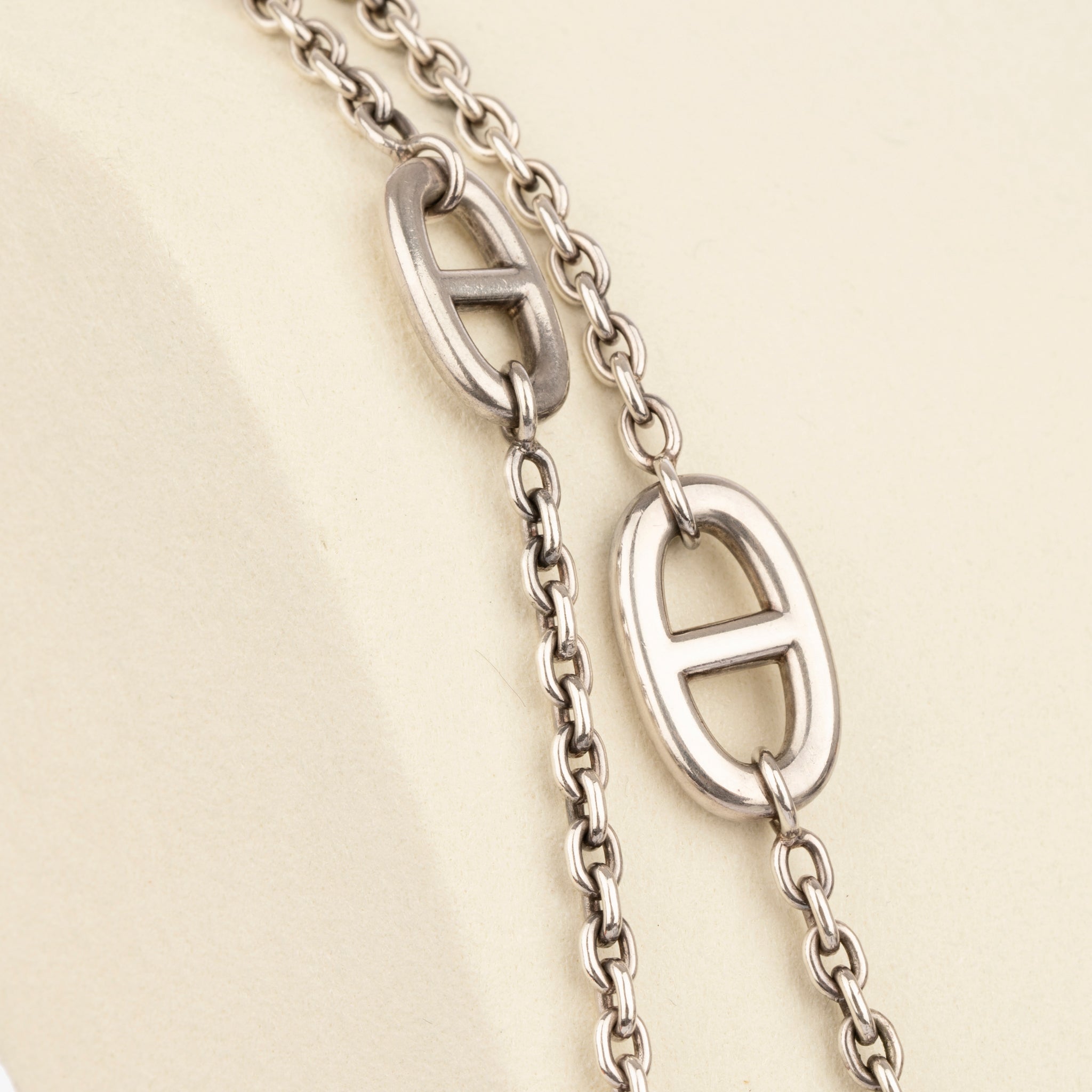 Hermès Sterling Silver Farandole Necklace 120cm