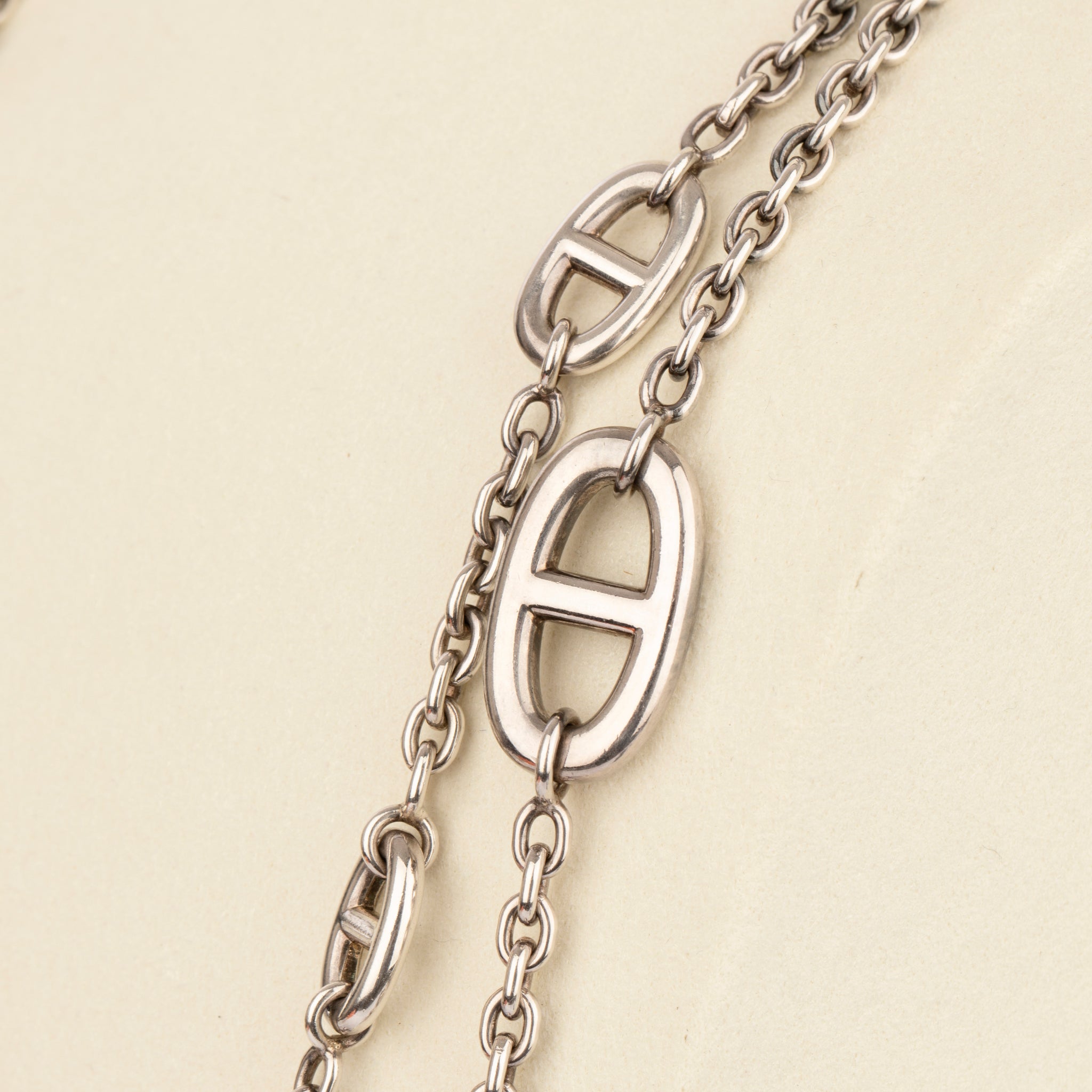 Hermès Sterling Silver Farandole Necklace 120cm