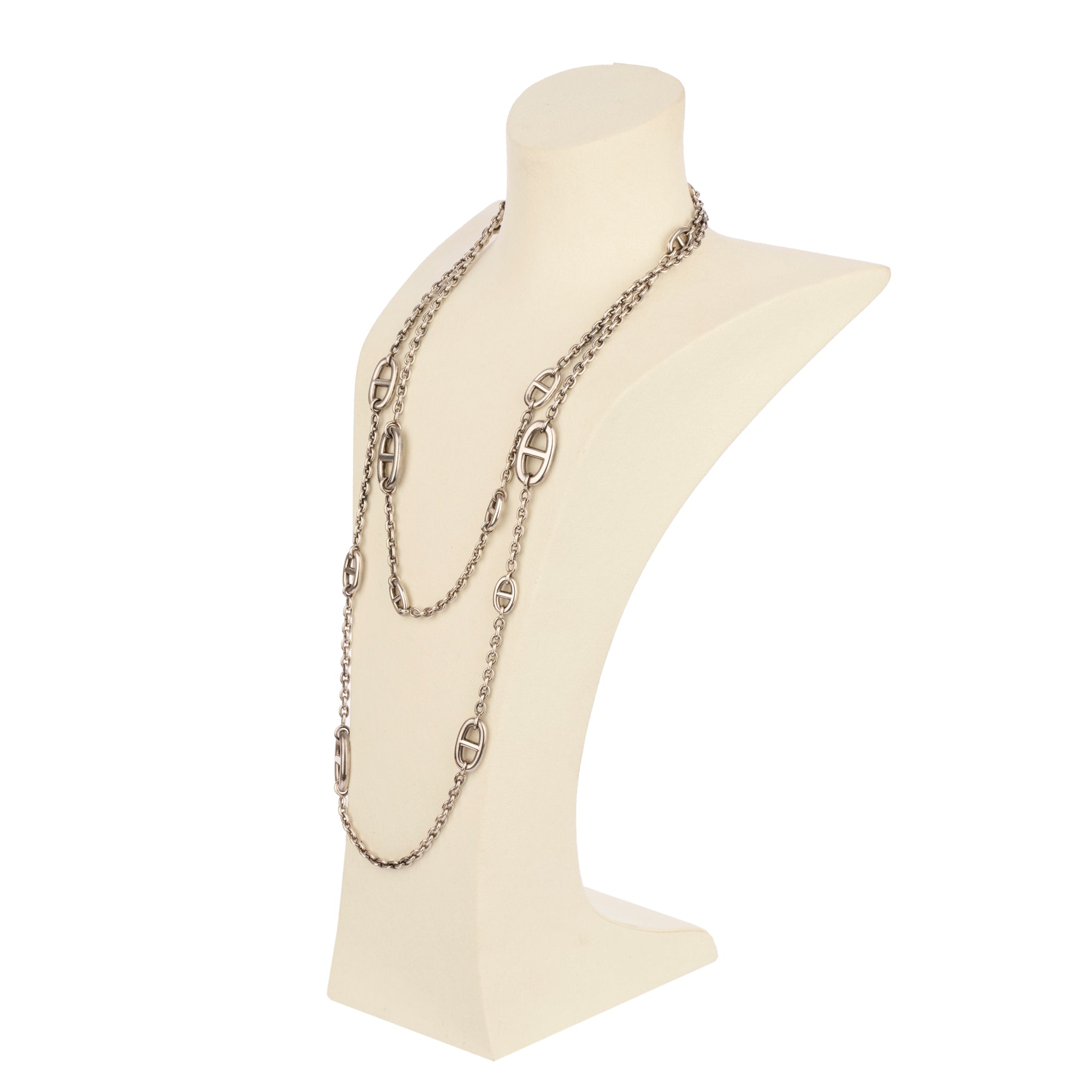 Hermès Sterling Silver Farandole Necklace 120cm