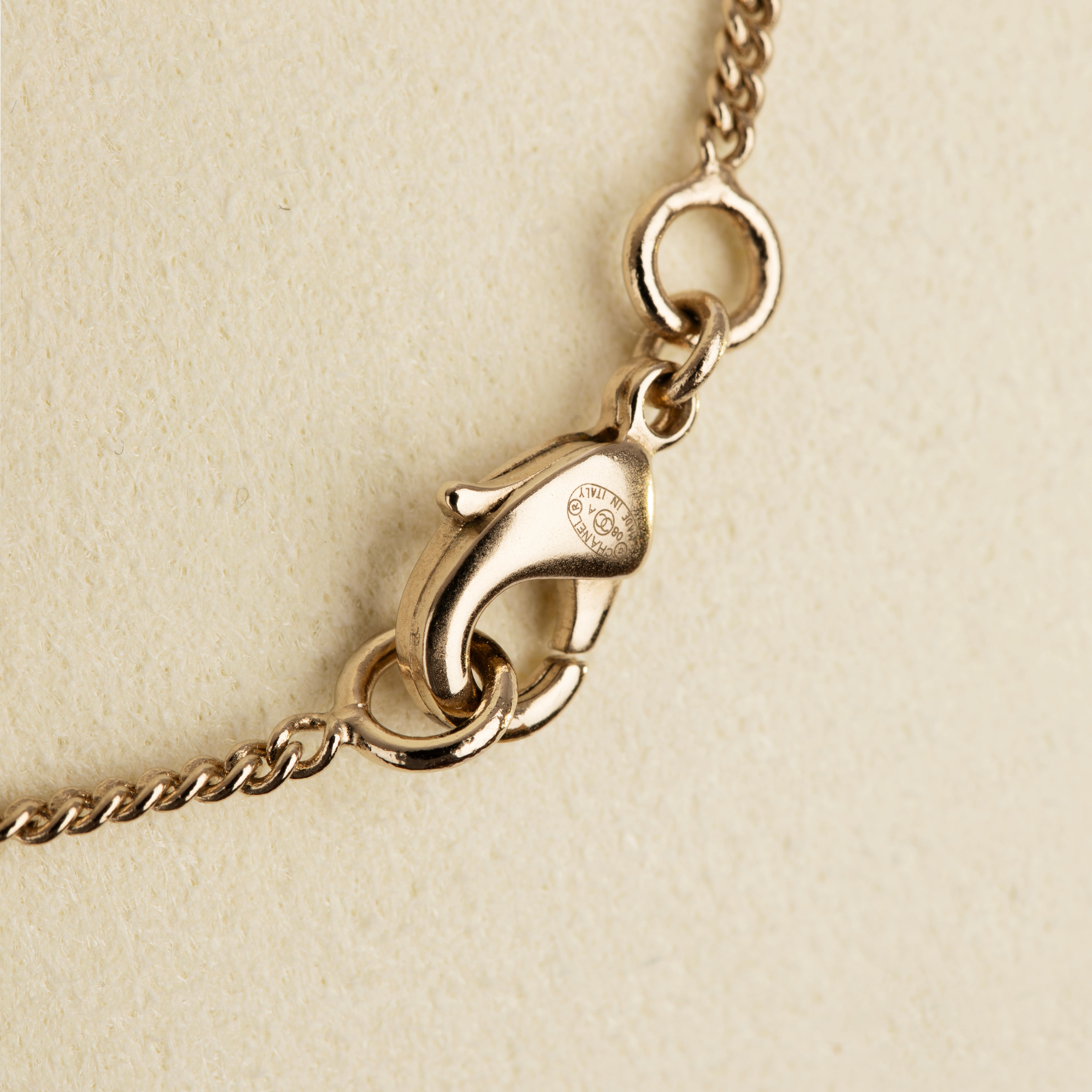 Chanel Multicolour Mosaic Enamel CC Pendant Necklace Circa 2008