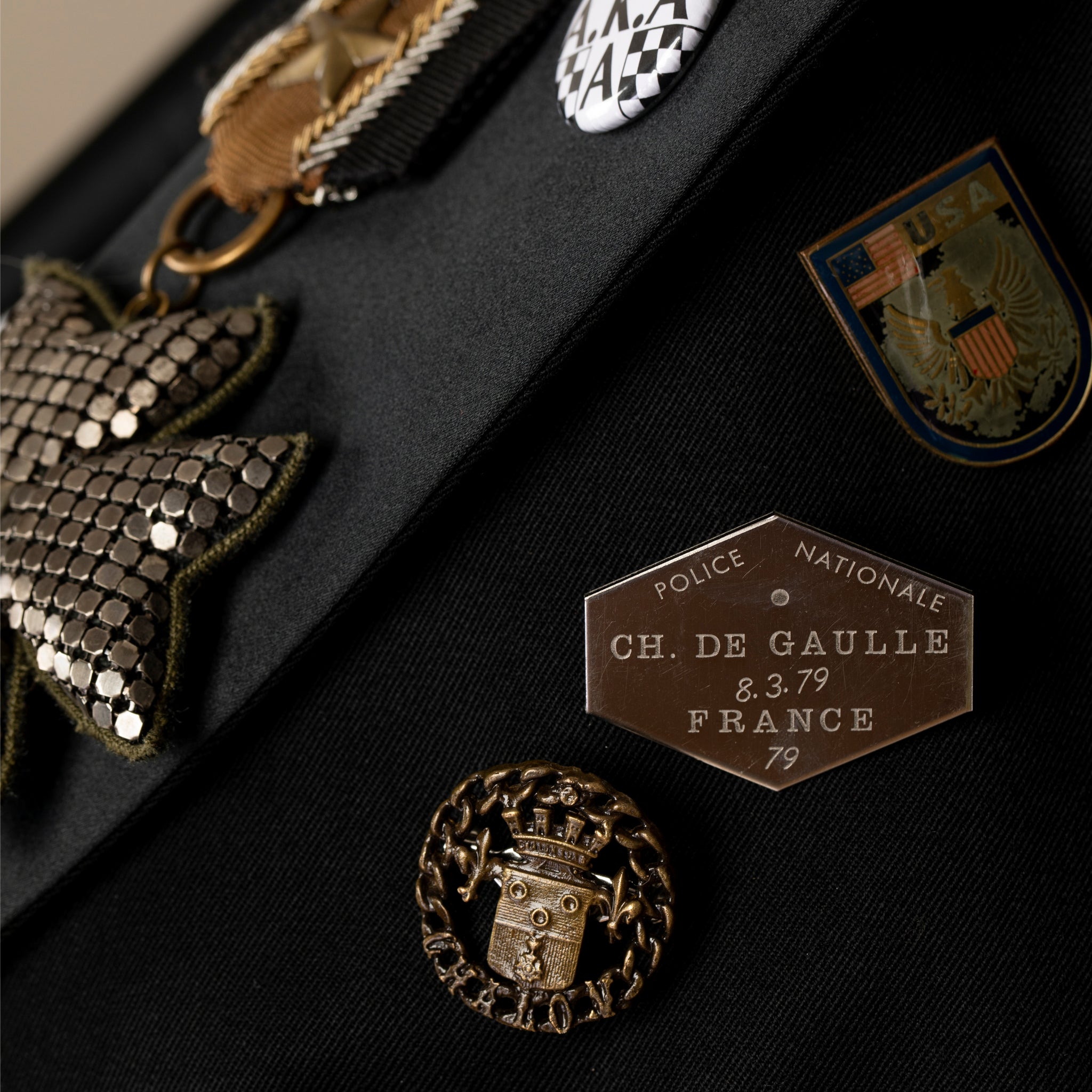 Balmain Black Wool Military Tailcoat Jacket with Epaulettes & Medallion Badges – FR 40