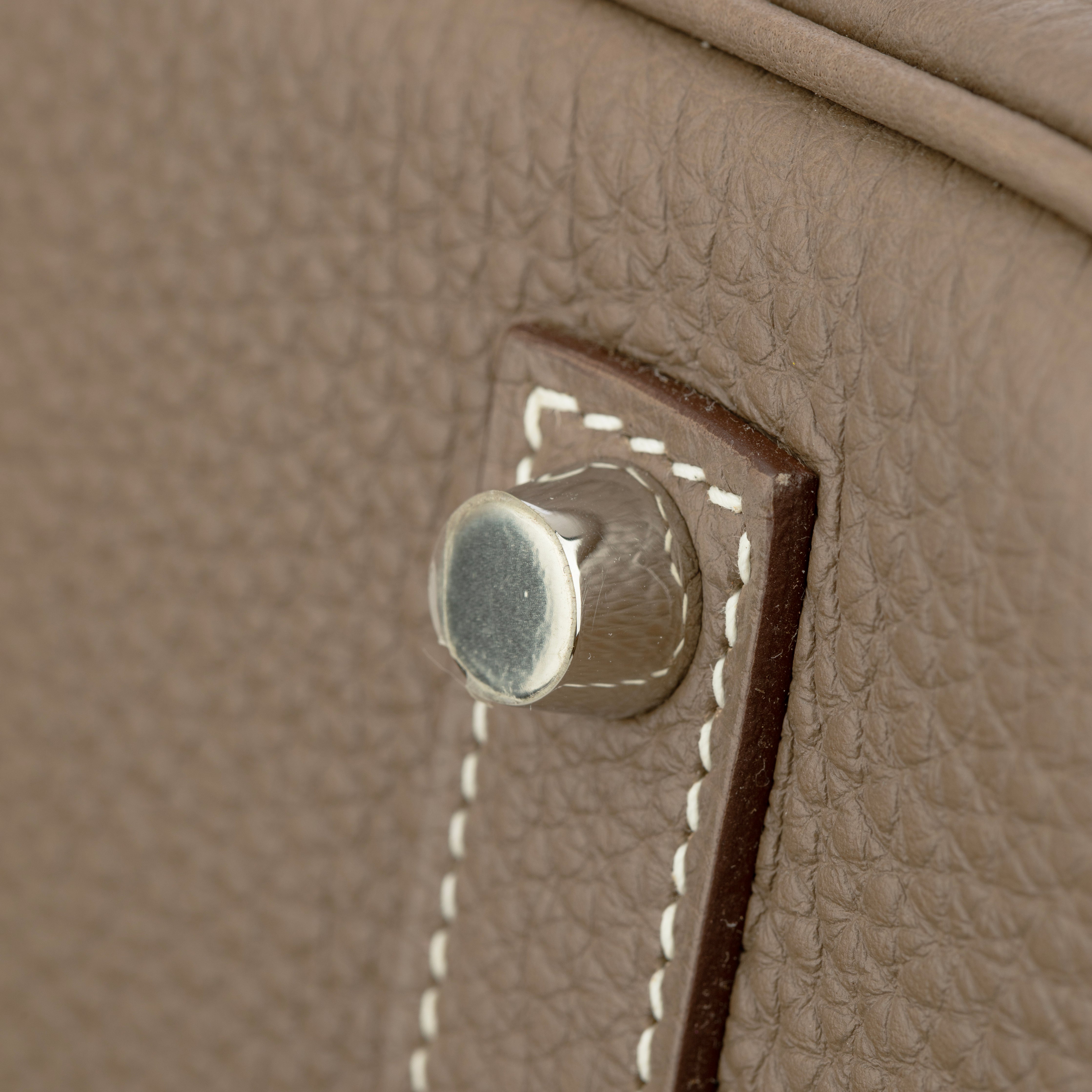 Hermes Birkin 35cm Etoupe Togo Leather Palladium Hardware