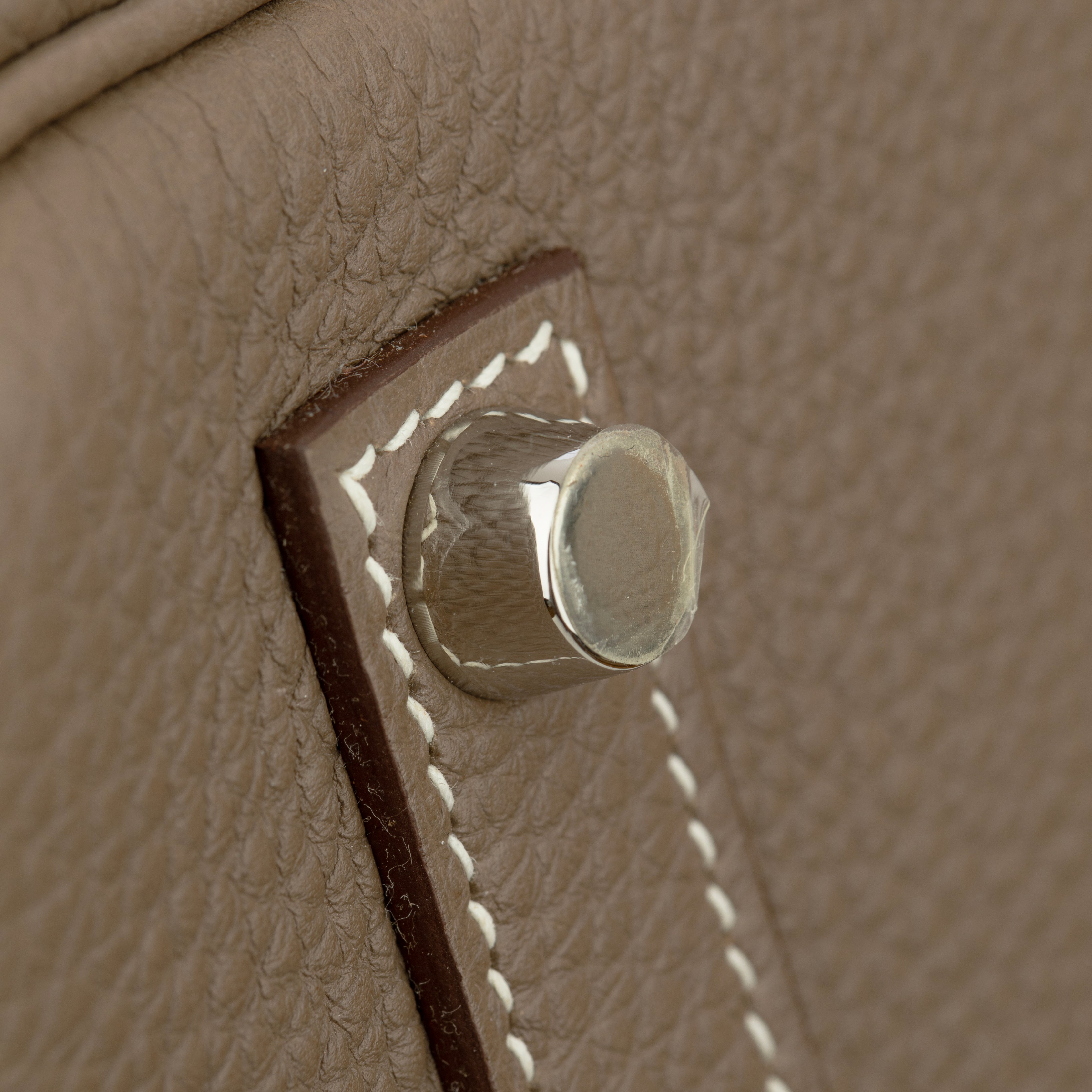 Hermes Birkin 35cm Etoupe Togo Leather Palladium Hardware