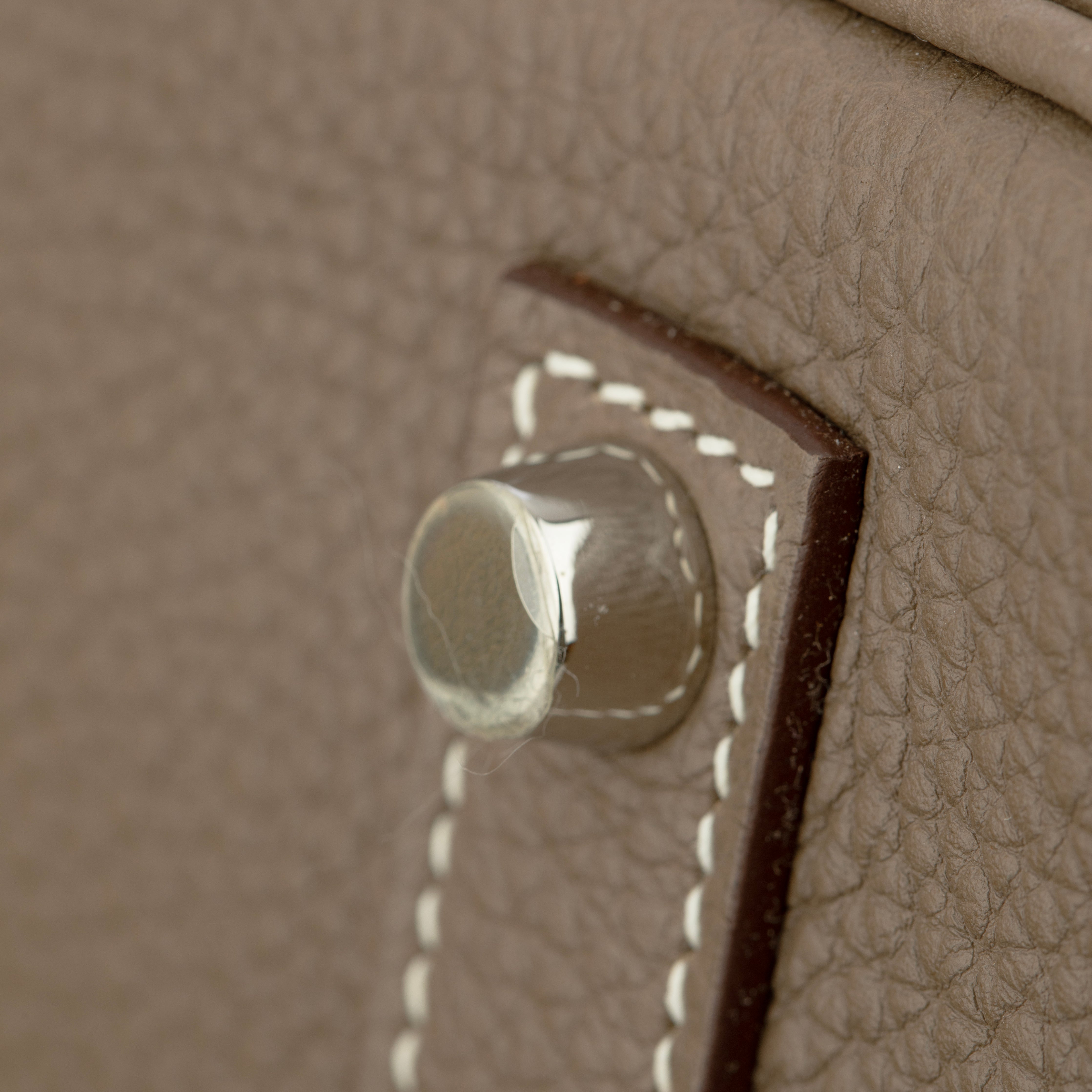 Hermes Birkin 35cm Etoupe Togo Leather Palladium Hardware