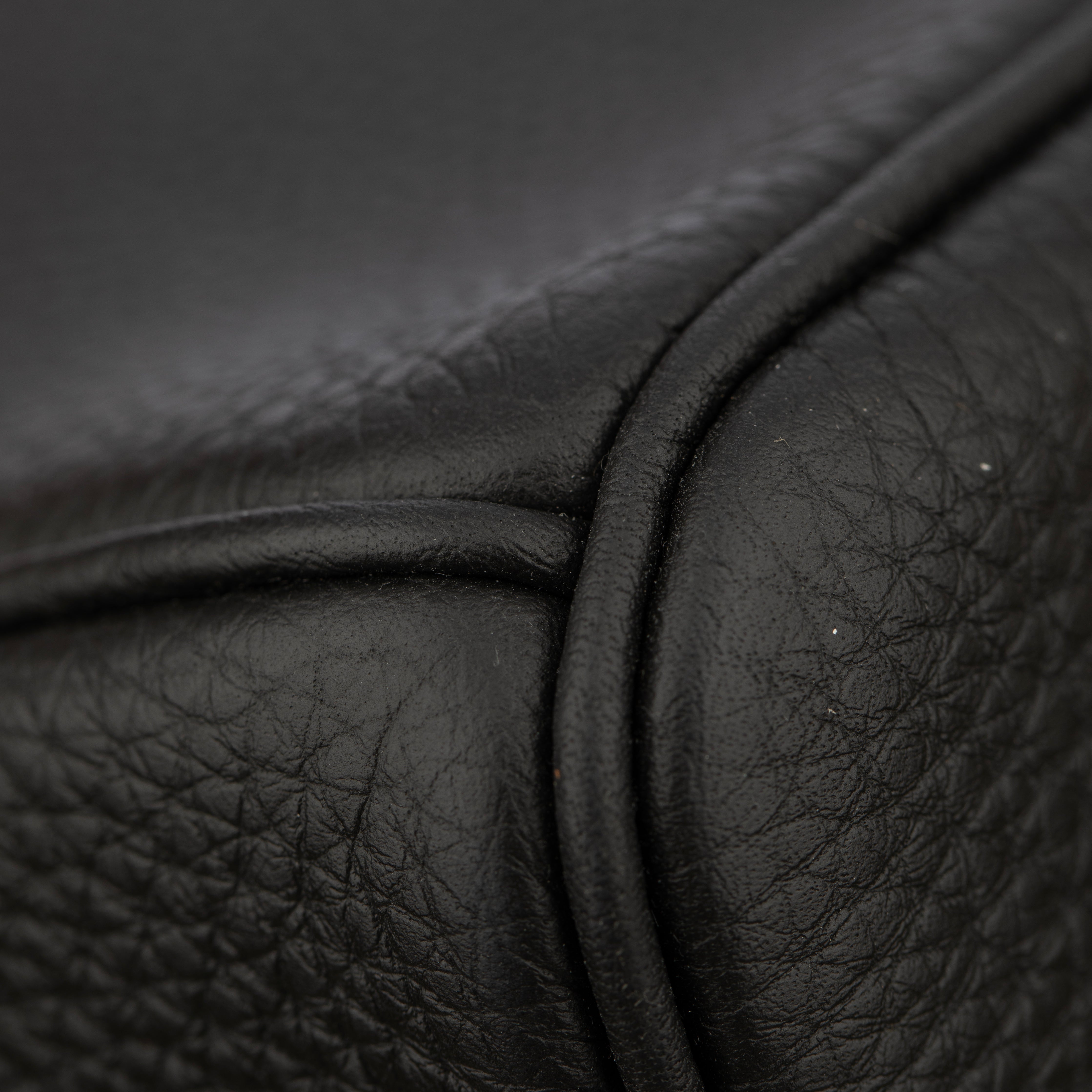 Hermes Birkin 35cm Verso Black and Blue Agate Togo Leather Palladium Hardware