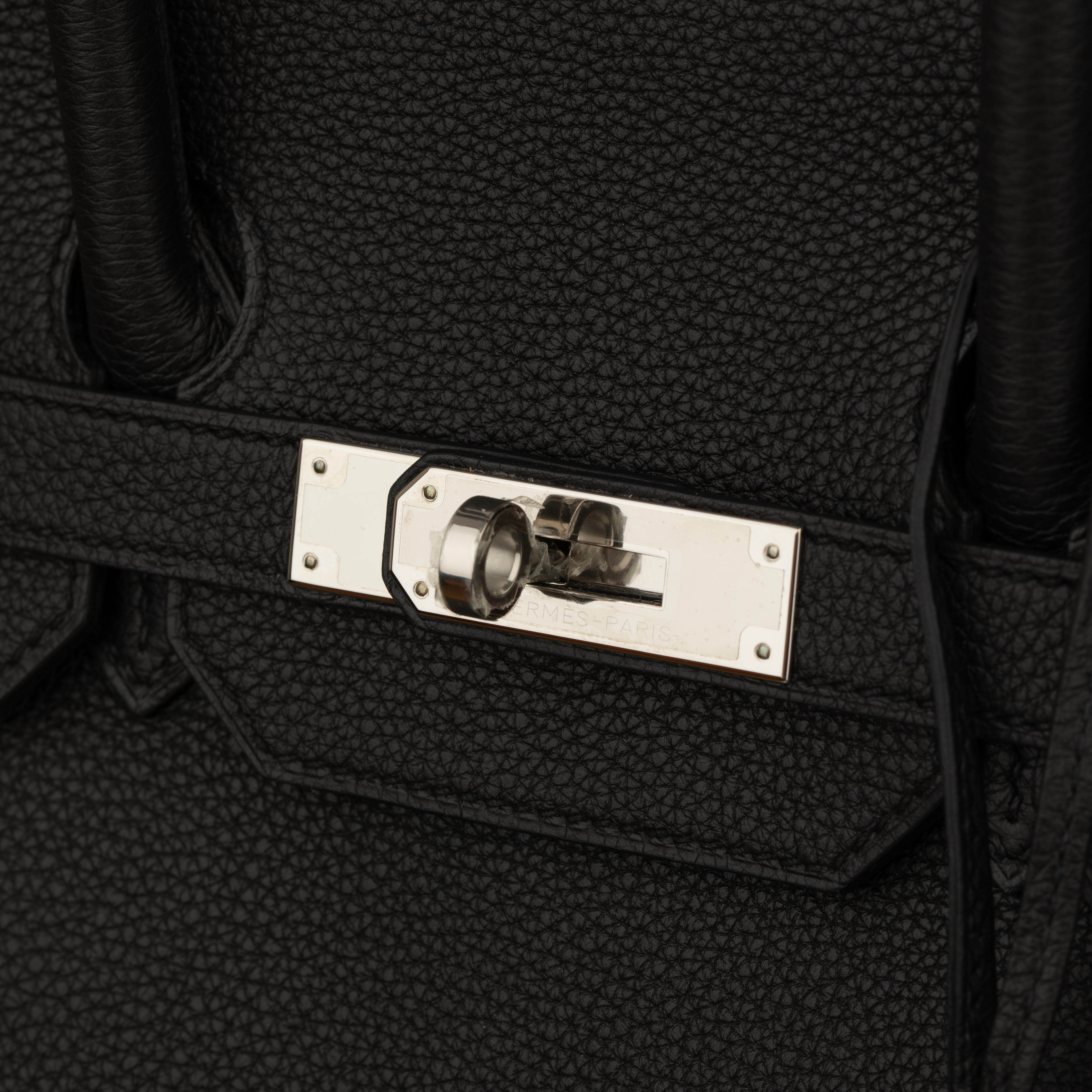 Hermes Birkin 35cm Verso Black and Blue Agate Togo Leather Palladium Hardware