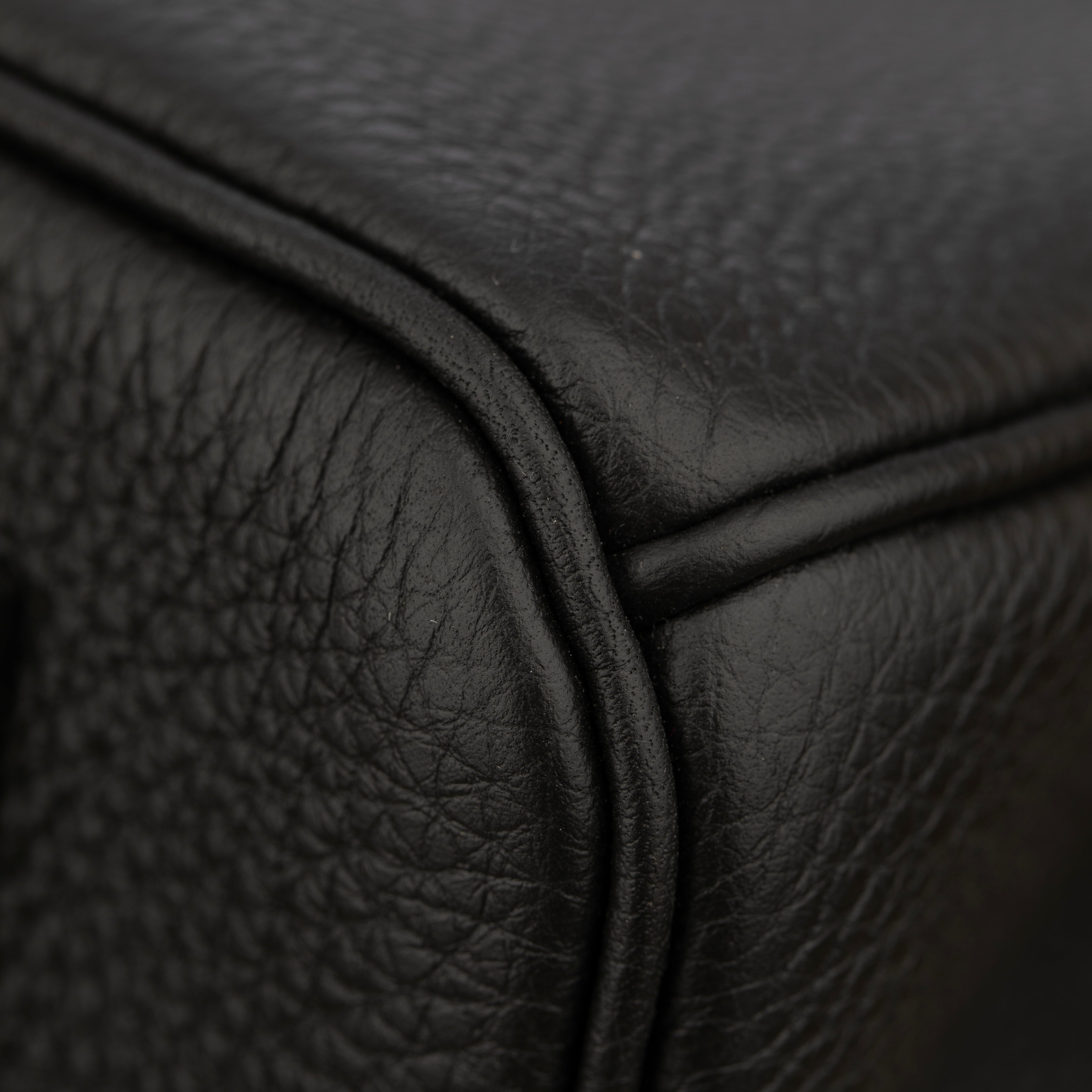 Hermes Birkin 35cm Verso Black and Blue Agate Togo Leather Palladium Hardware