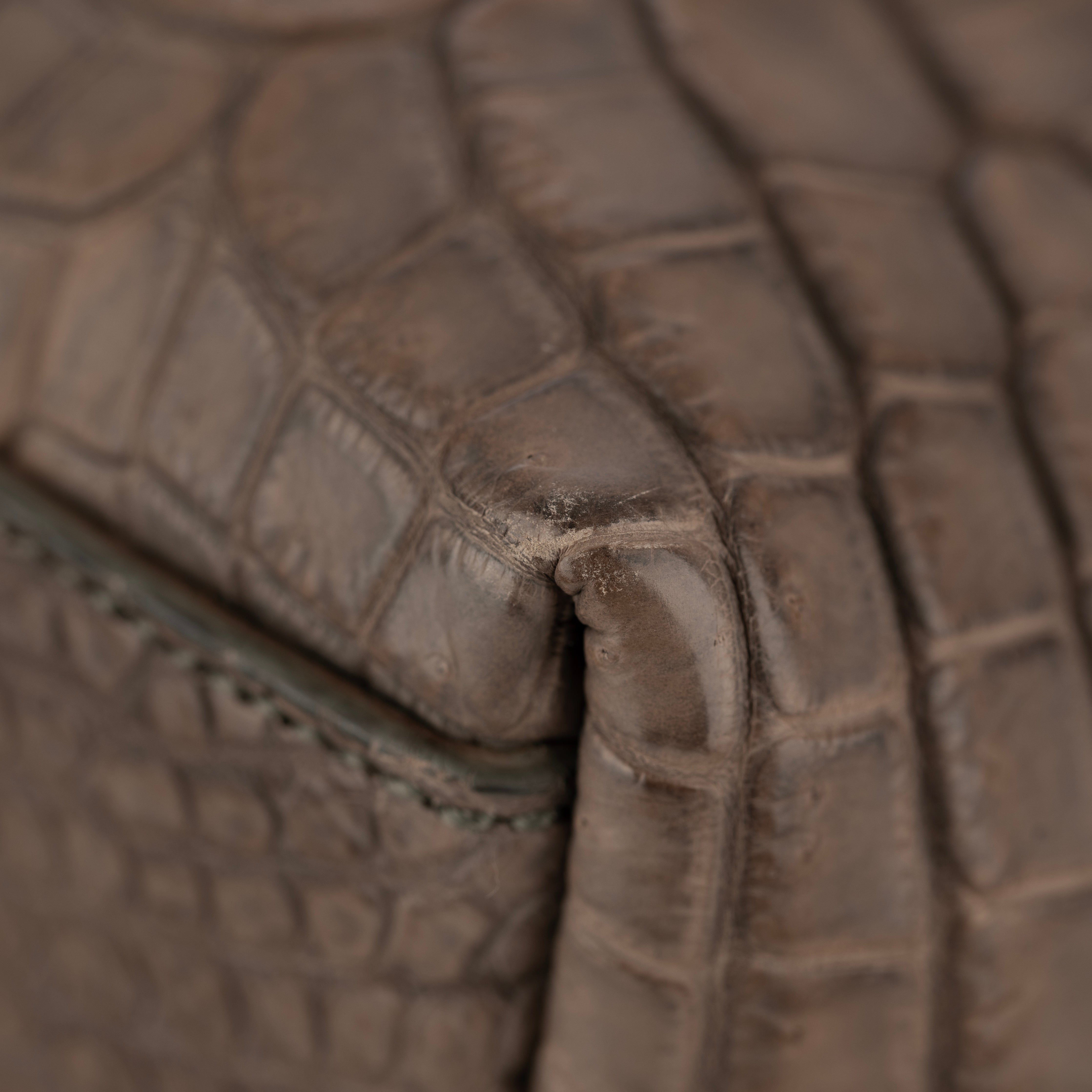 Bottega Veneta Matte Brown Crocodile Top Handle Tote Weekender