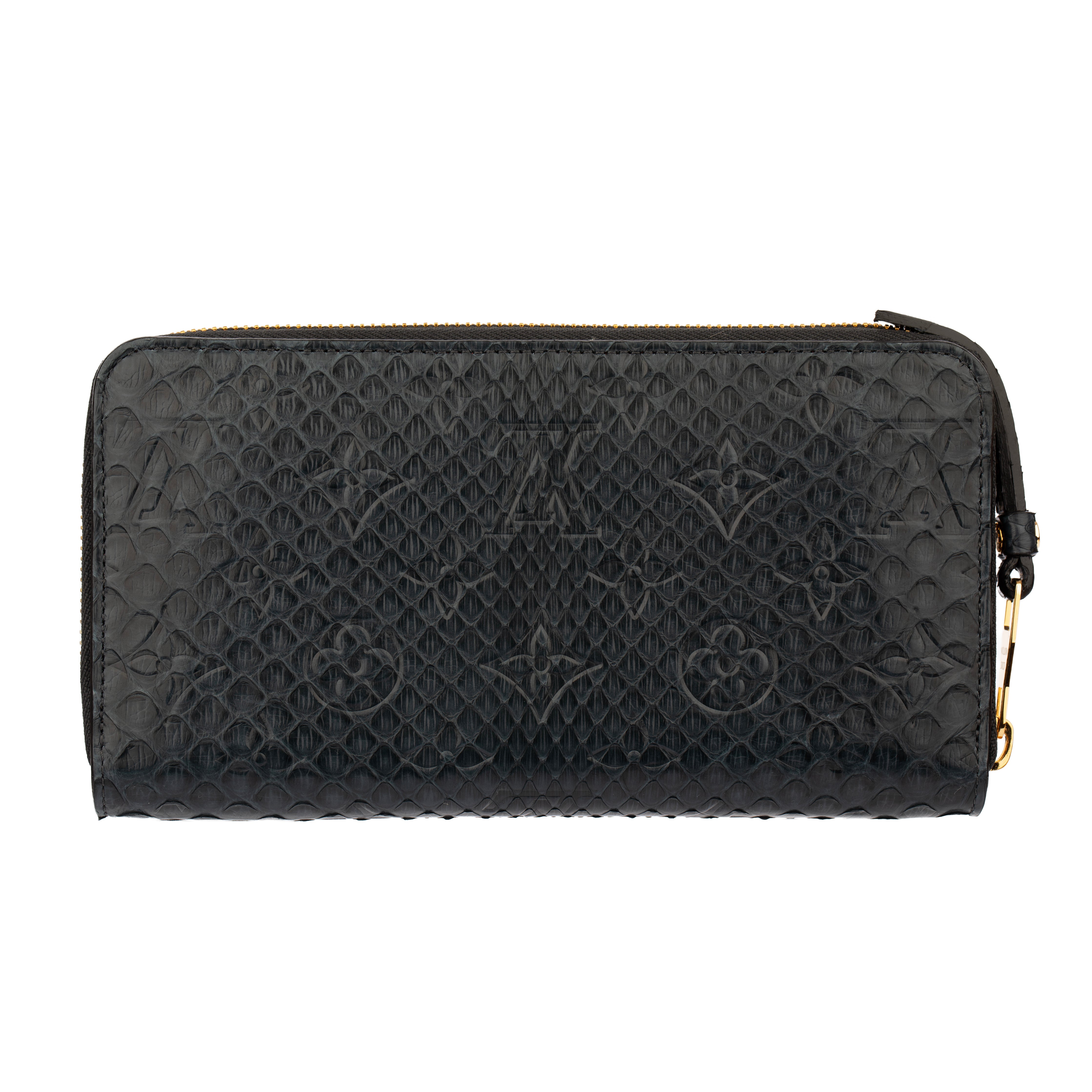 Louis Vuitton Dark Blue Python Zippy Wallet