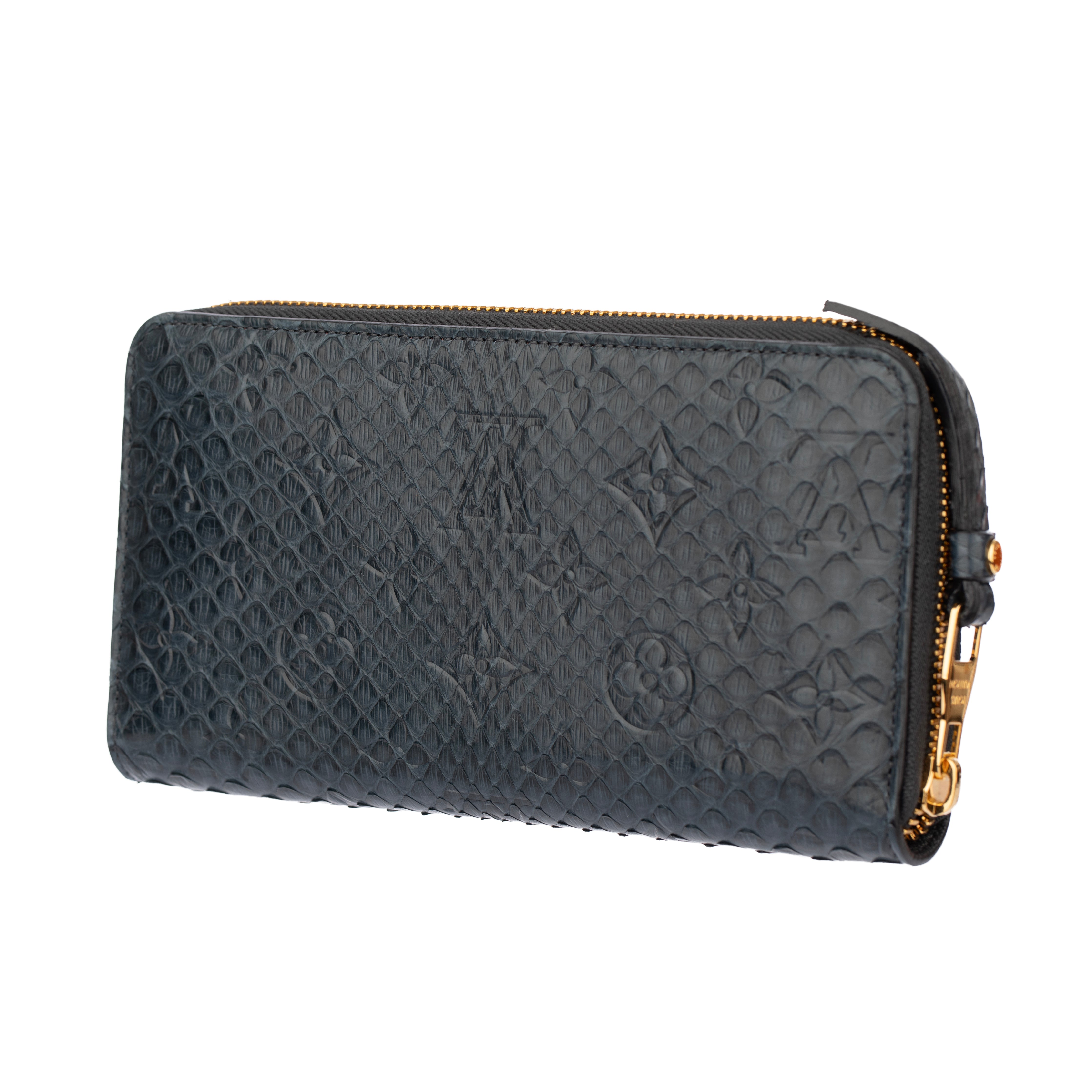 Louis Vuitton Dark Blue Python Zippy Wallet